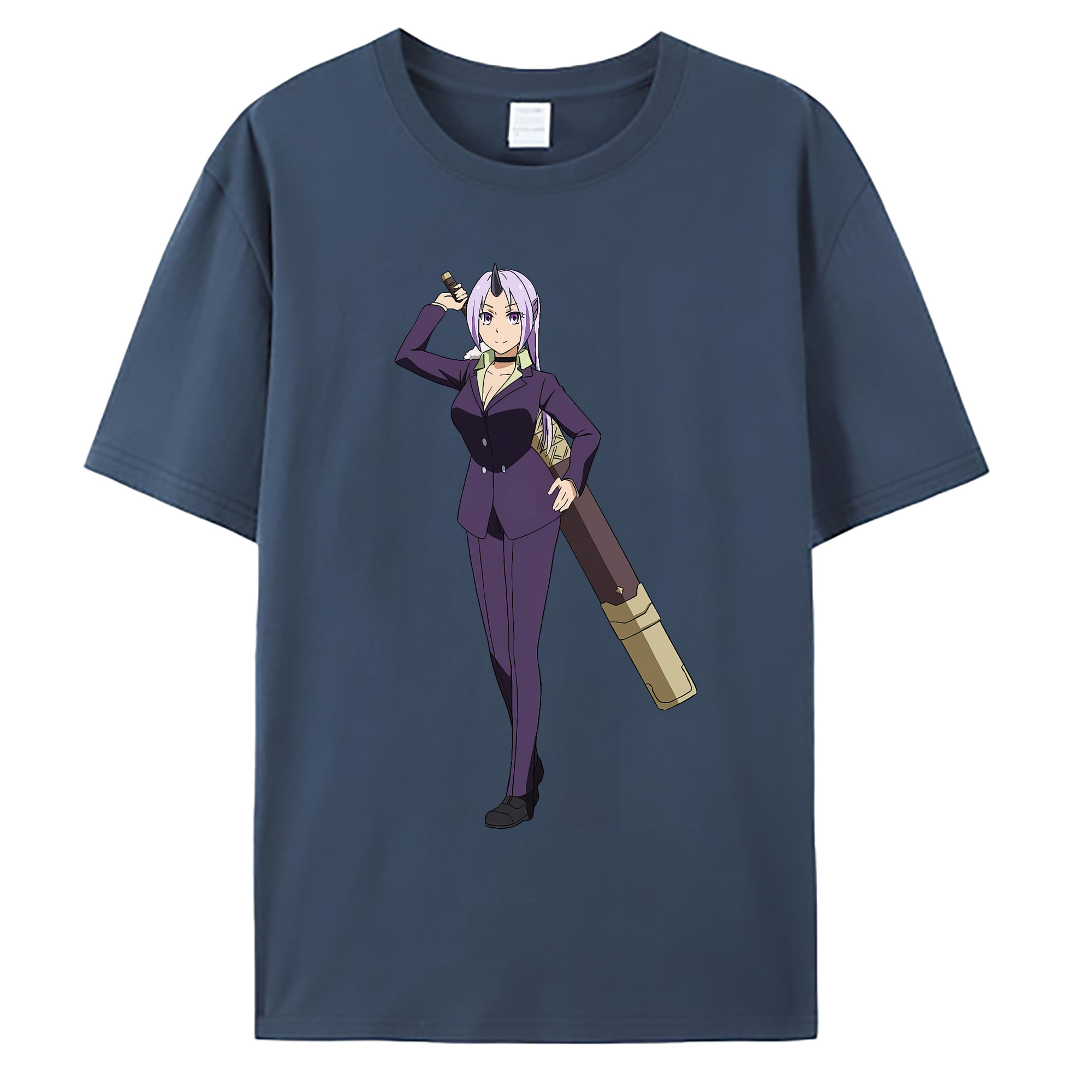 （画像用） 転スラ Regarding Reincarnated to Slime 綿100％ メンズ半袖Tシャツ｜肌触りやわらか＆通気性