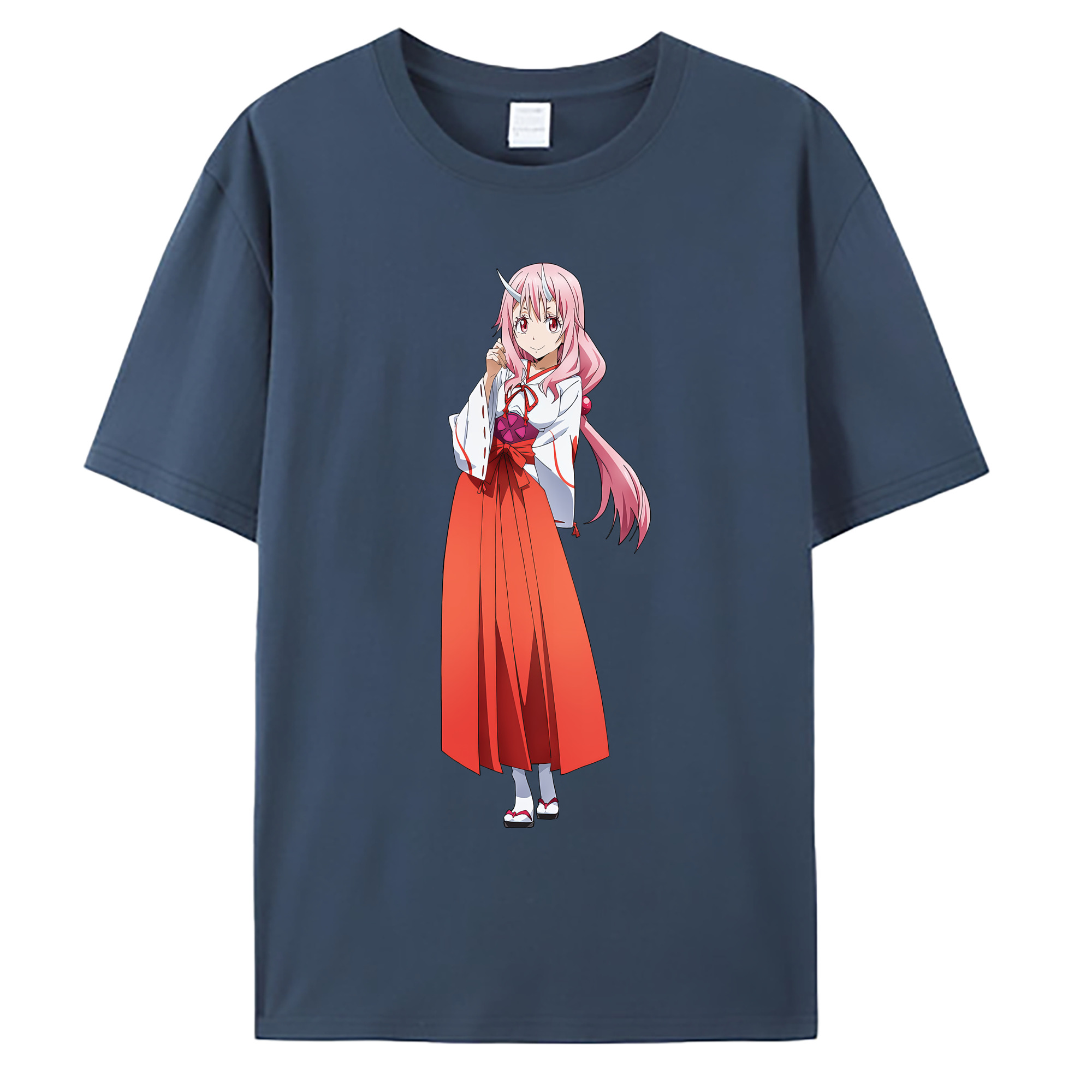（画像用） 転スラ Regarding Reincarnated to Slime 綿100％ メンズ半袖Tシャツ｜肌触りやわらか＆通気性