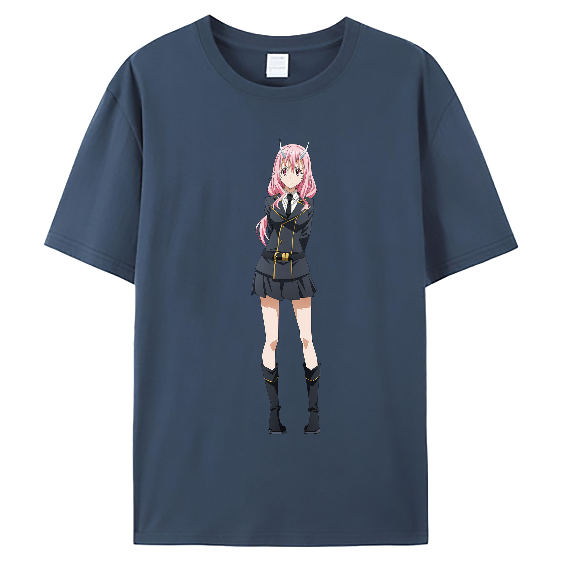 （画像用） 転スラ Regarding Reincarnated to Slime 綿100％ メンズ半袖Tシャツ｜肌触りやわらか＆通気性