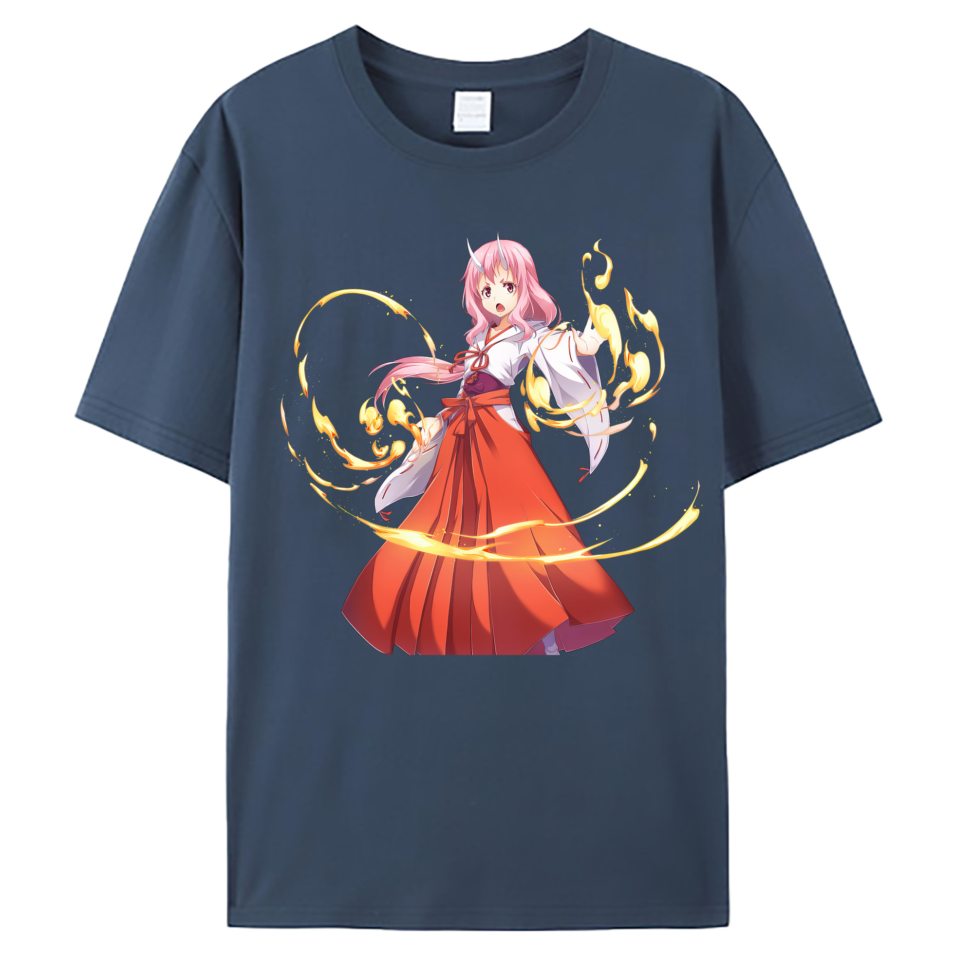 （画像用） 転スラ Regarding Reincarnated to Slime 綿100％ メンズ半袖Tシャツ｜肌触りやわらか＆通気性