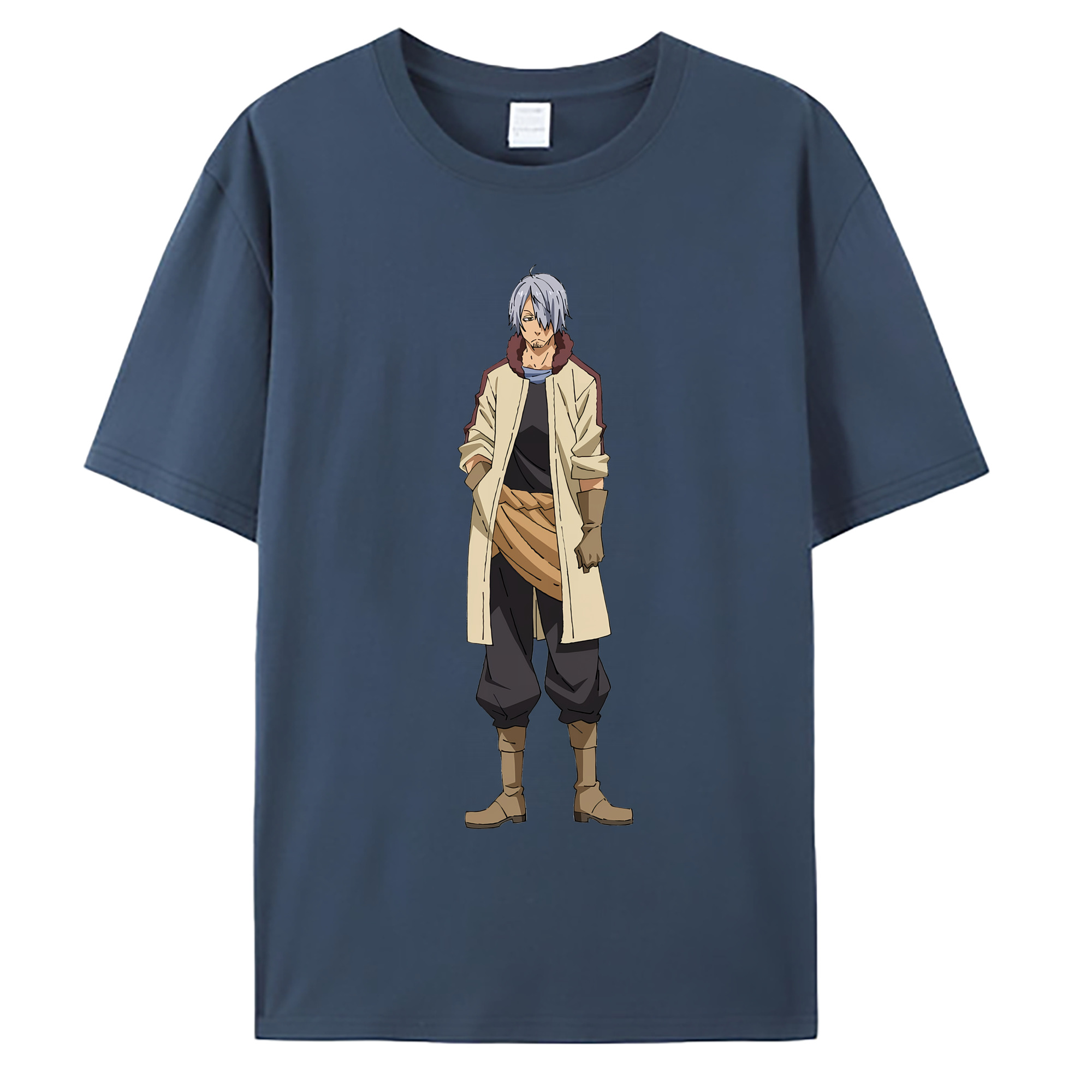 （画像用） 転スラ Regarding Reincarnated to Slime 綿100％ メンズ半袖Tシャツ｜肌触りやわらか＆通気性