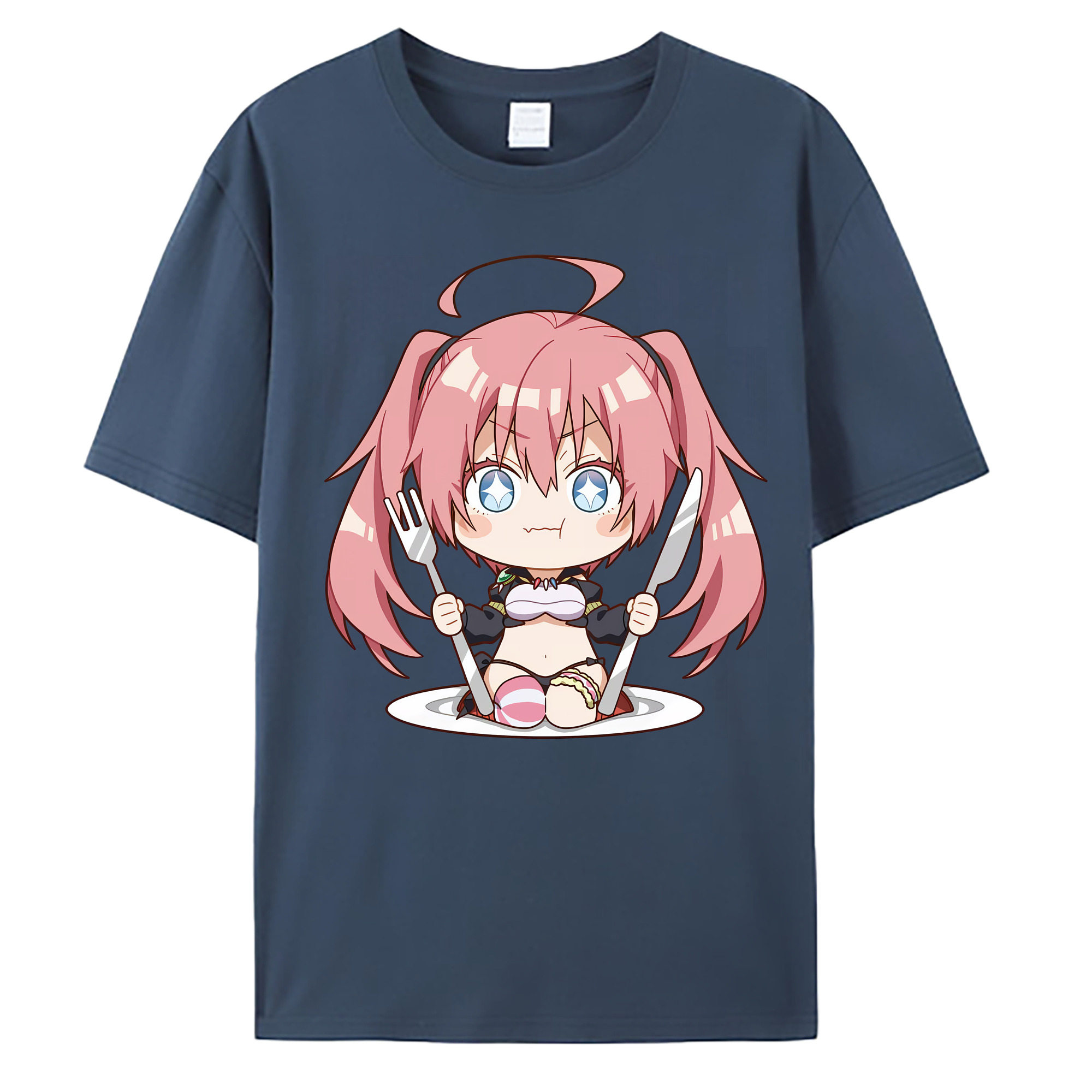 （画像用） 転スラ Regarding Reincarnated to Slime 綿100％ メンズ半袖Tシャツ｜肌触りやわらか＆通気性