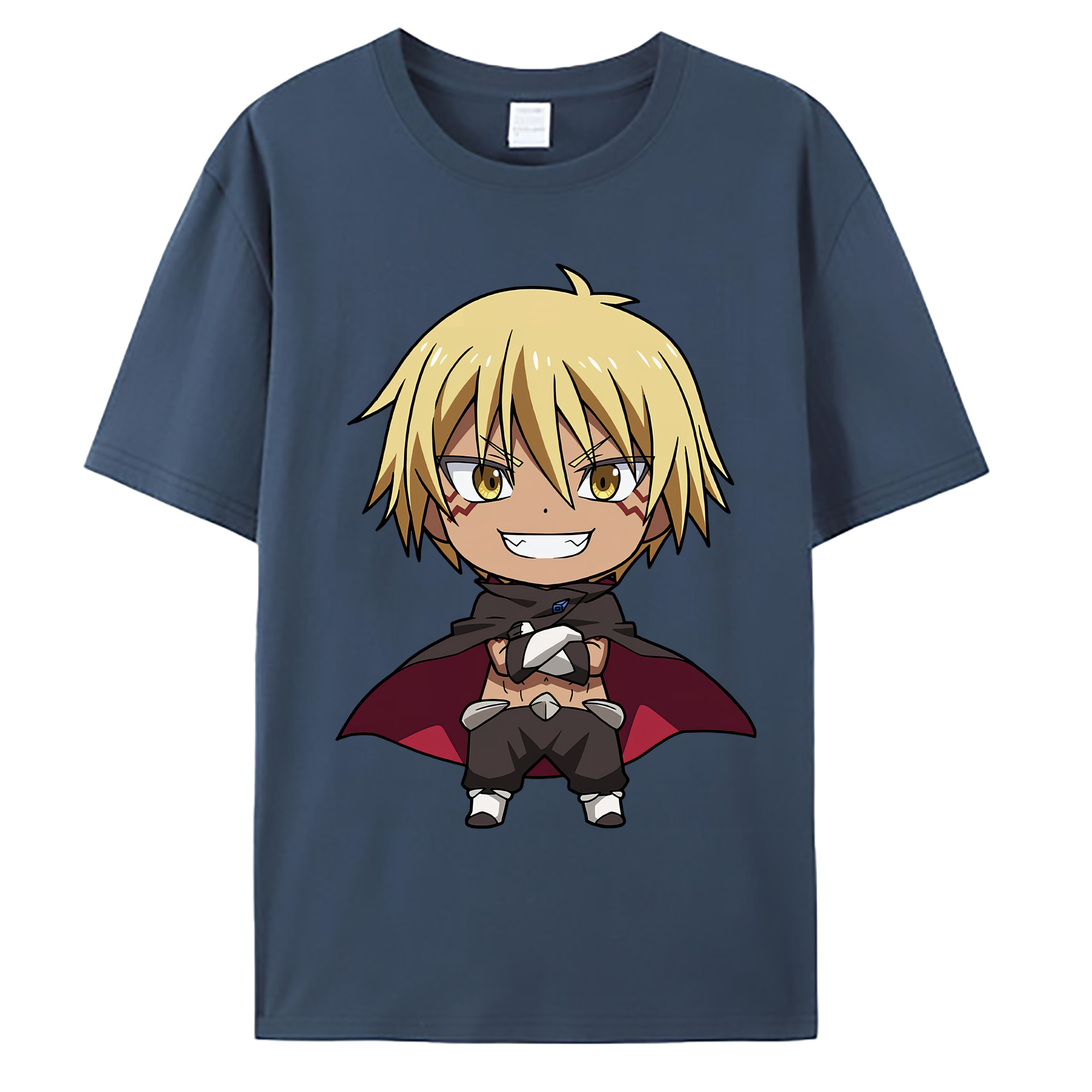 （画像用） 転スラ Regarding Reincarnated to Slime 綿100％ メンズ半袖Tシャツ｜肌触りやわらか＆通気性