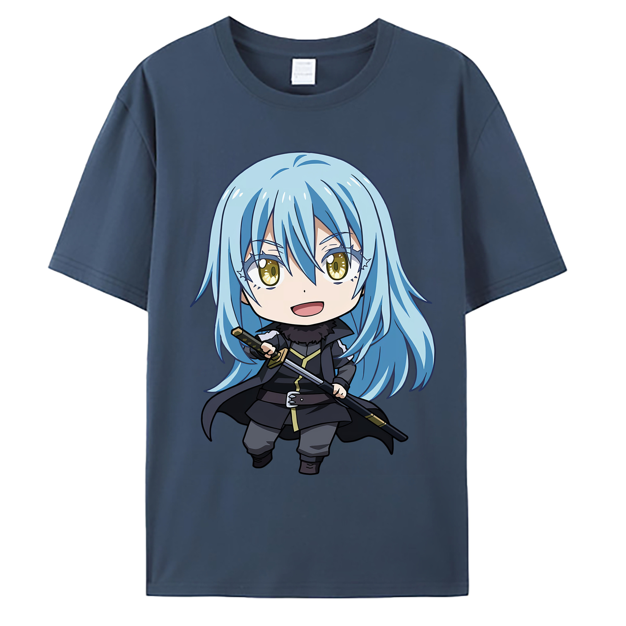 （画像用） 転スラ Regarding Reincarnated to Slime 綿100％ メンズ半袖Tシャツ｜肌触りやわらか＆通気性