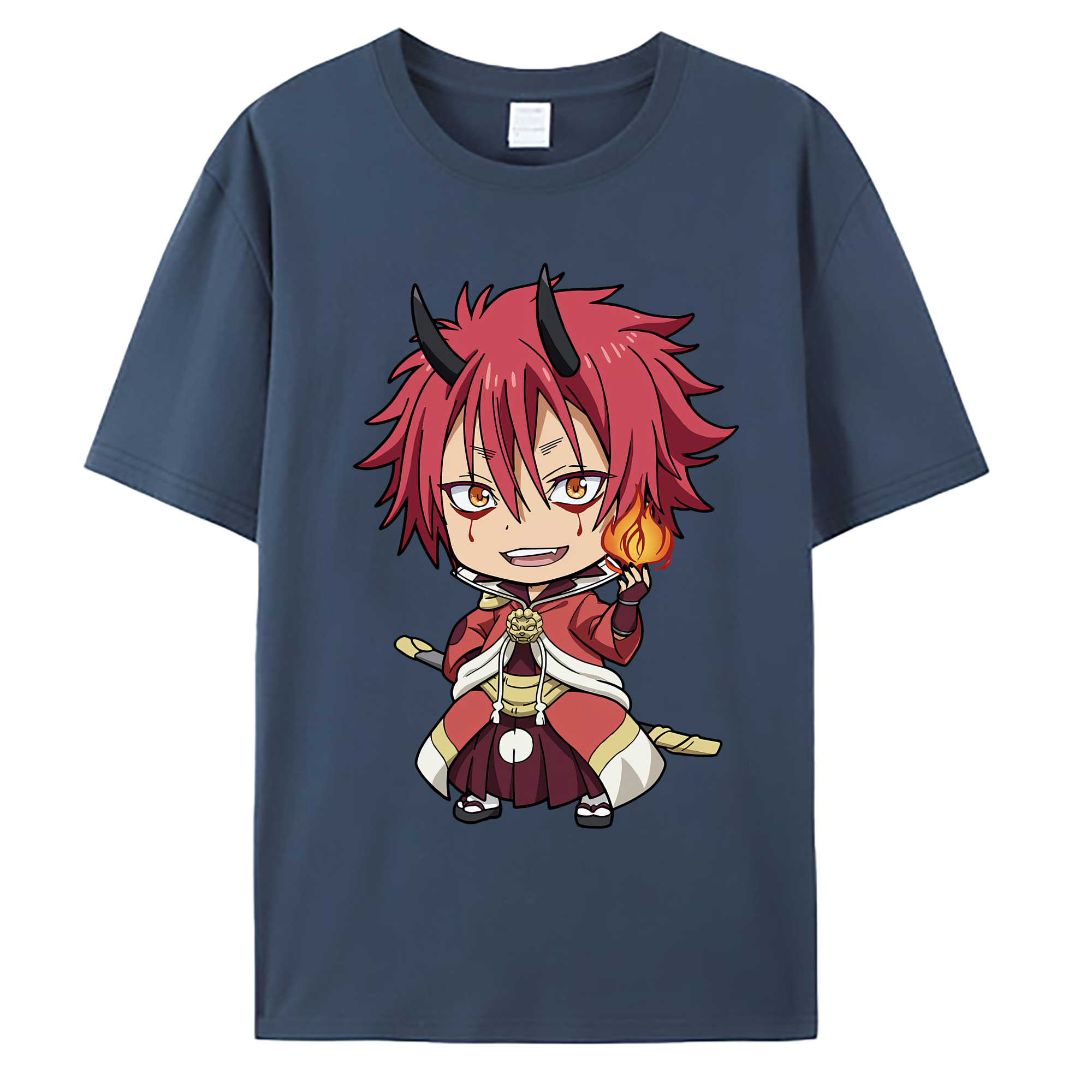 （画像用） 転スラ Regarding Reincarnated to Slime 綿100％ メンズ半袖Tシャツ｜肌触りやわらか＆通気性