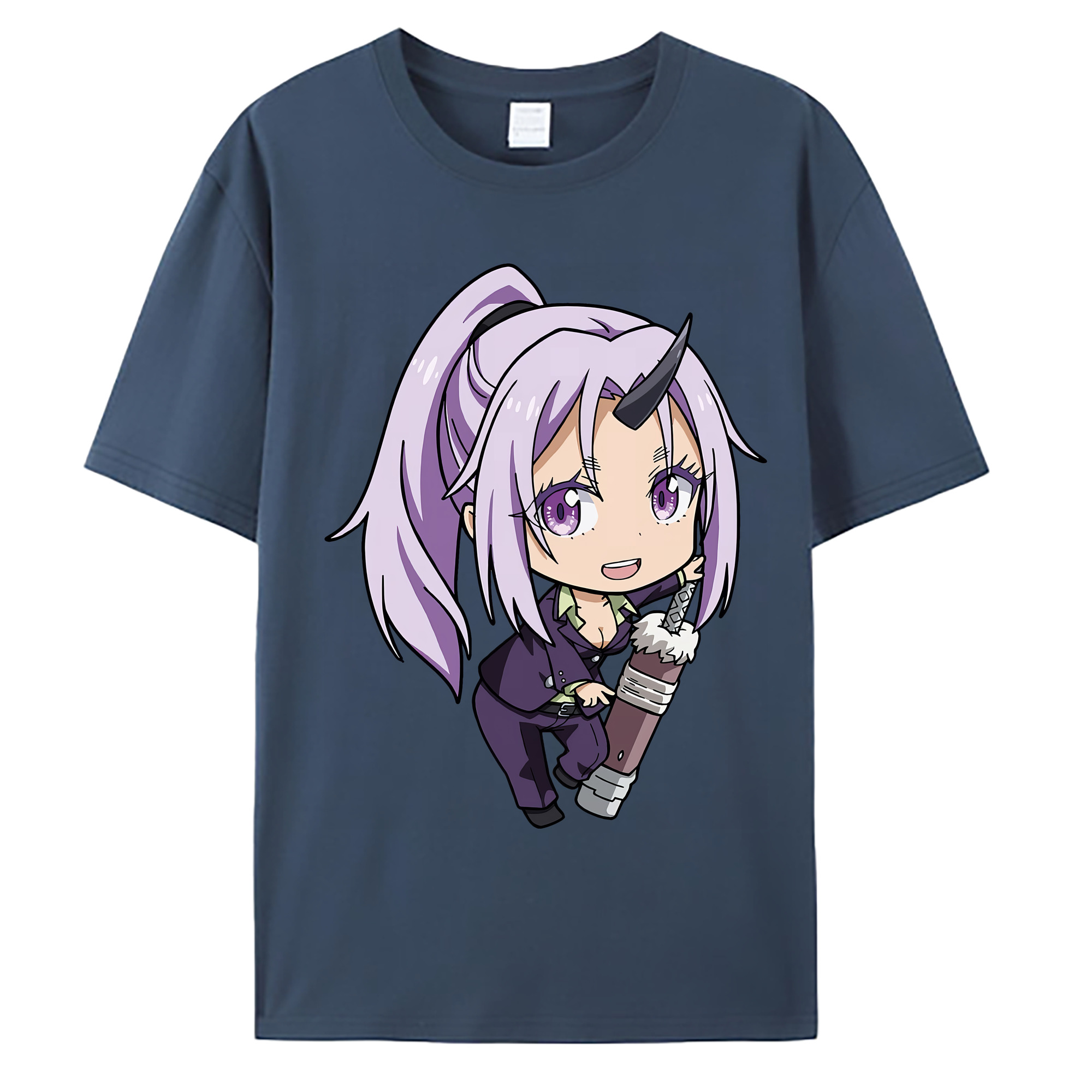 （画像用） 転スラ Regarding Reincarnated to Slime 綿100％ メンズ半袖Tシャツ｜肌触りやわらか＆通気性
