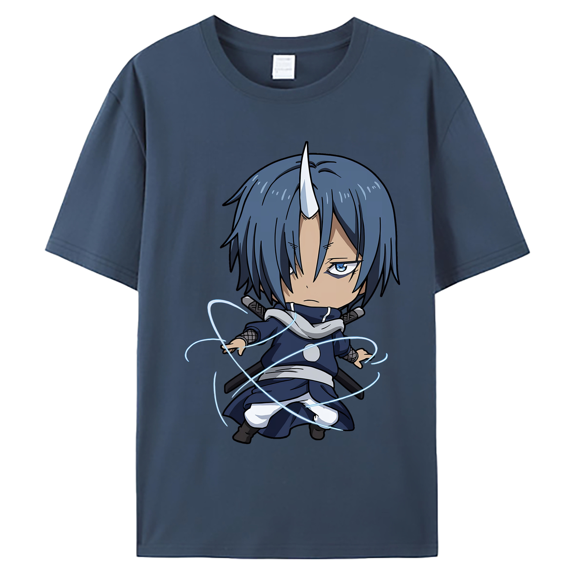 （画像用） 転スラ Regarding Reincarnated to Slime 綿100％ メンズ半袖Tシャツ｜肌触りやわらか＆通気性