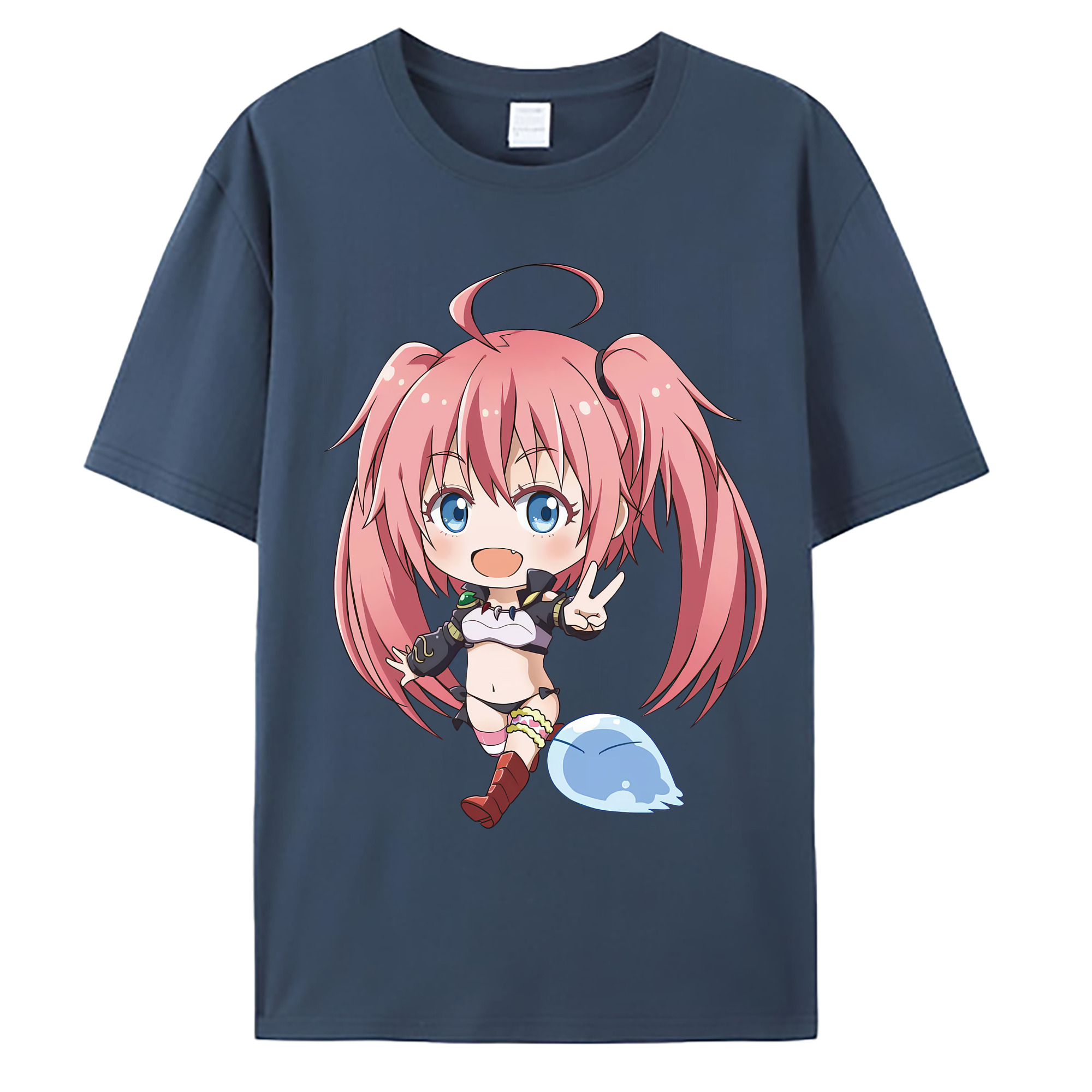 （画像用） 転スラ Regarding Reincarnated to Slime 綿100％ メンズ半袖Tシャツ｜肌触りやわらか＆通気性