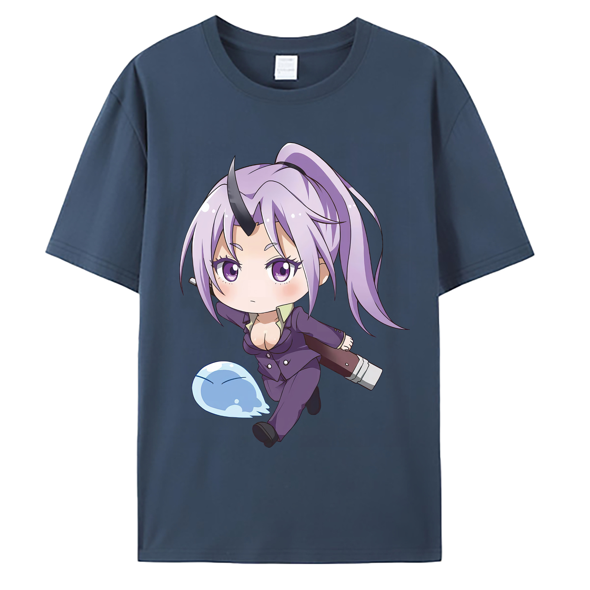 （画像用） 転スラ Regarding Reincarnated to Slime 綿100％ メンズ半袖Tシャツ｜肌触りやわらか＆通気性