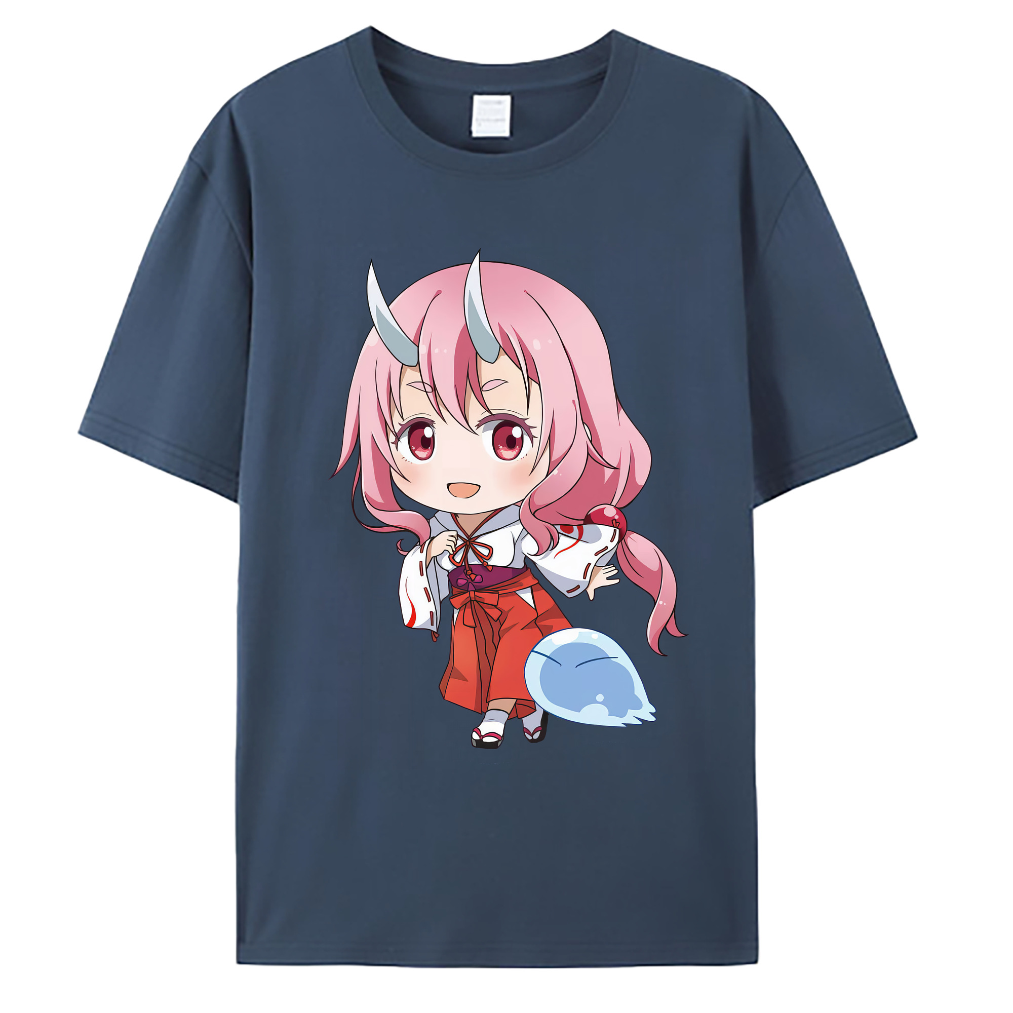 （画像用） 転スラ Regarding Reincarnated to Slime 綿100％ メンズ半袖Tシャツ｜肌触りやわらか＆通気性