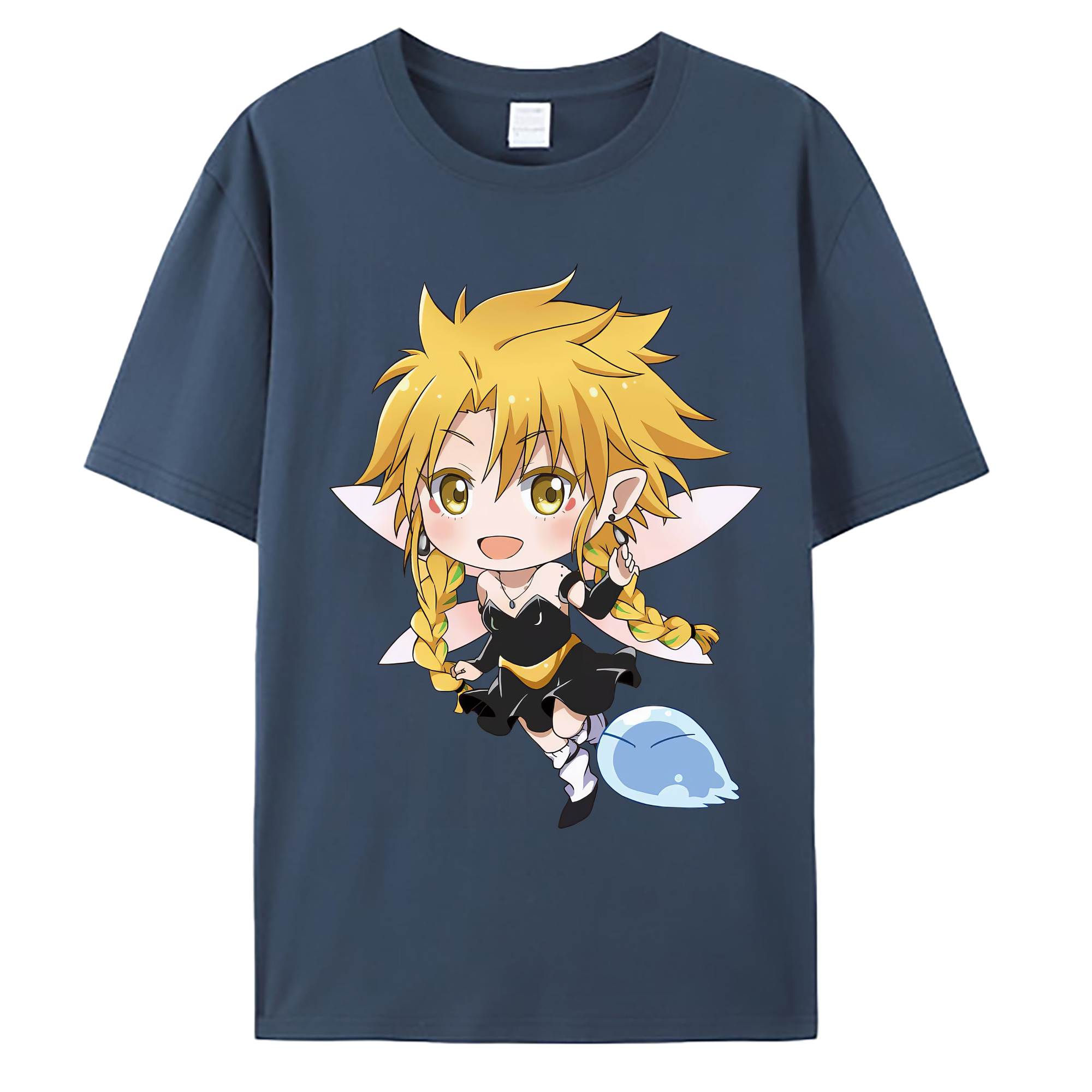 （画像用） 転スラ Regarding Reincarnated to Slime 綿100％ メンズ半袖Tシャツ｜肌触りやわらか＆通気性