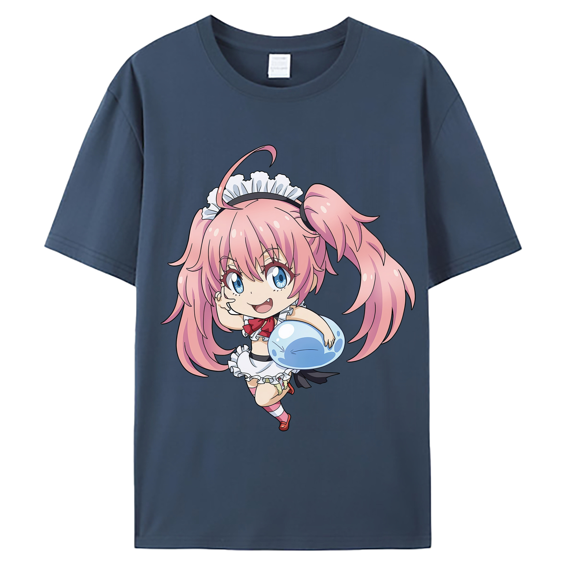 （画像用） 転スラ Regarding Reincarnated to Slime 綿100％ メンズ半袖Tシャツ｜肌触りやわらか＆通気性