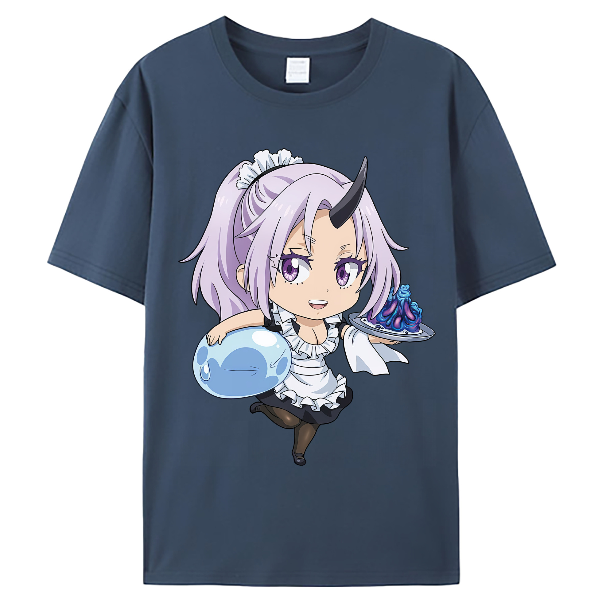 （画像用） 転スラ Regarding Reincarnated to Slime 綿100％ メンズ半袖Tシャツ｜肌触りやわらか＆通気性