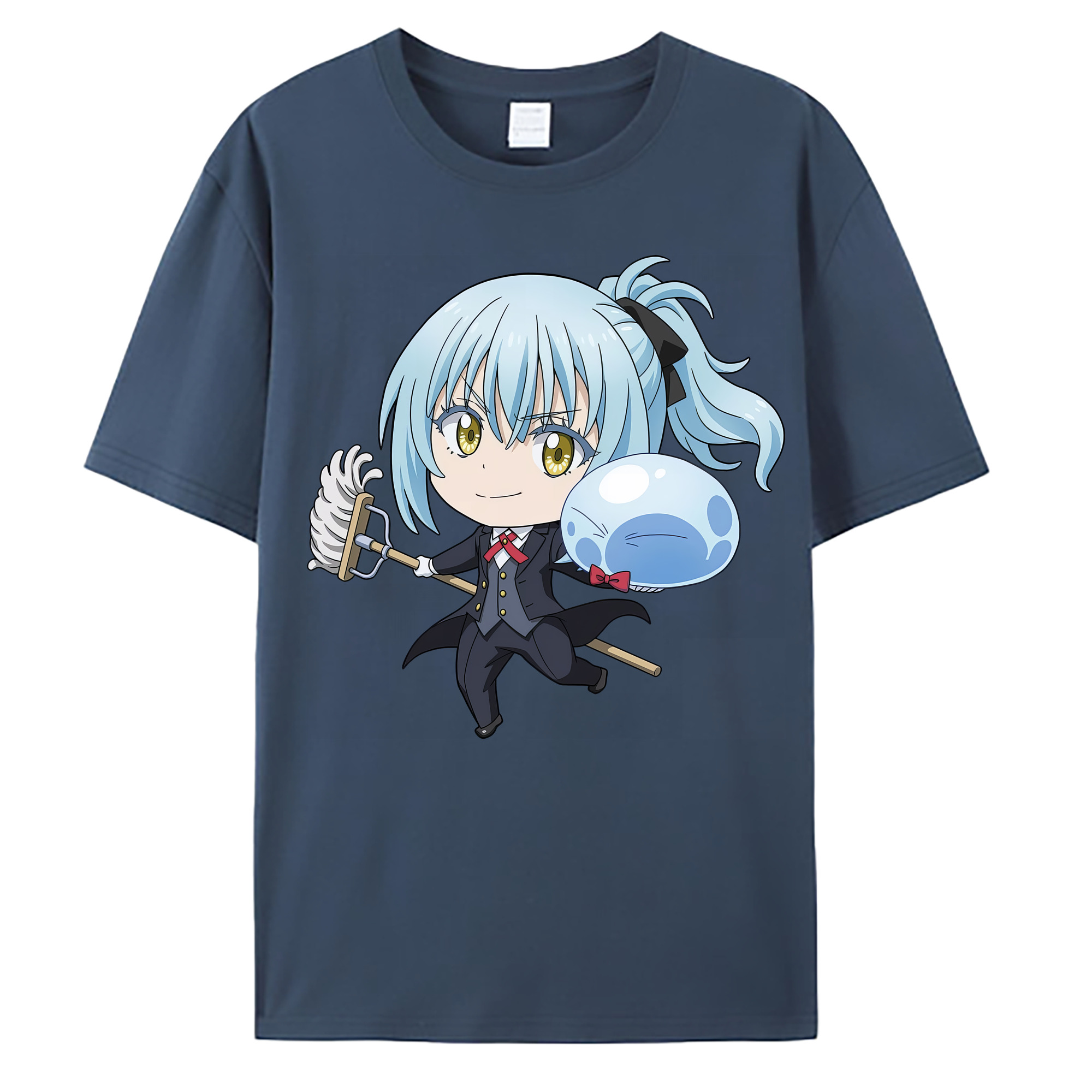（画像用） 転スラ Regarding Reincarnated to Slime 綿100％ メンズ半袖Tシャツ｜肌触りやわらか＆通気性
