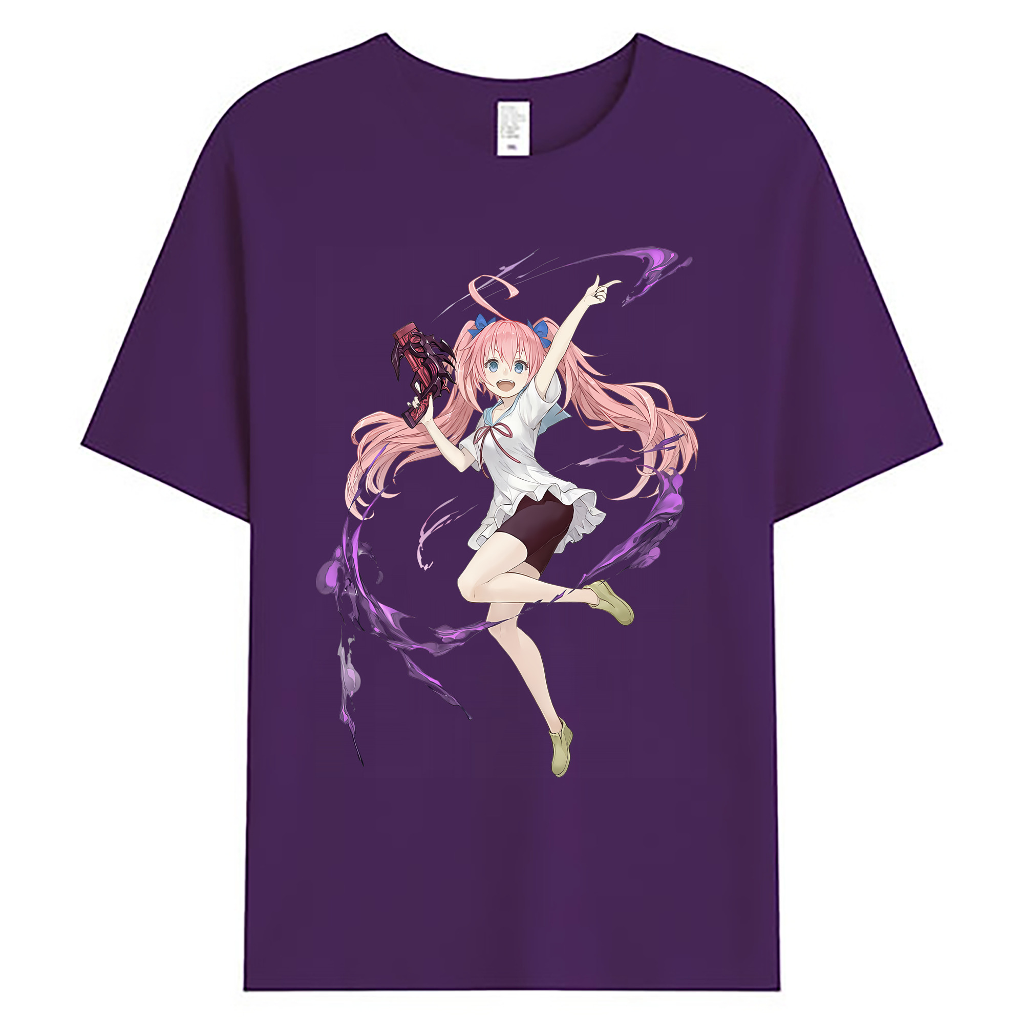 （画像用） 転スラ Regarding Reincarnated to Slime 綿100％ メンズ半袖Tシャツ｜肌触りやわらか＆通気性