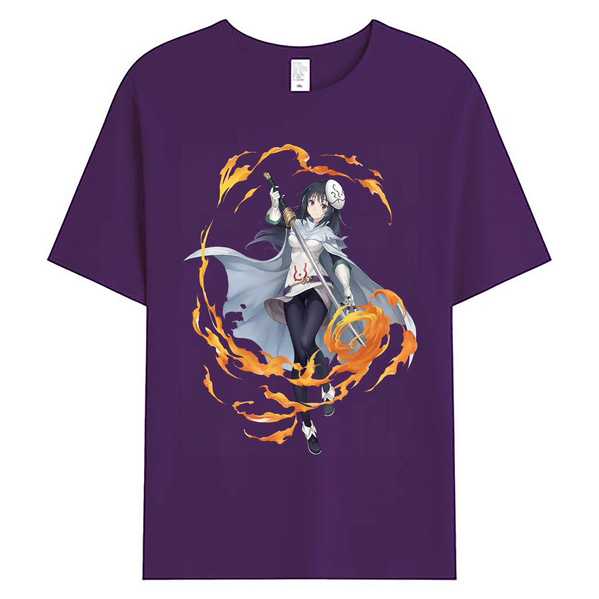 （画像用） 転スラ Regarding Reincarnated to Slime 綿100％ メンズ半袖Tシャツ｜肌触りやわらか＆通気性