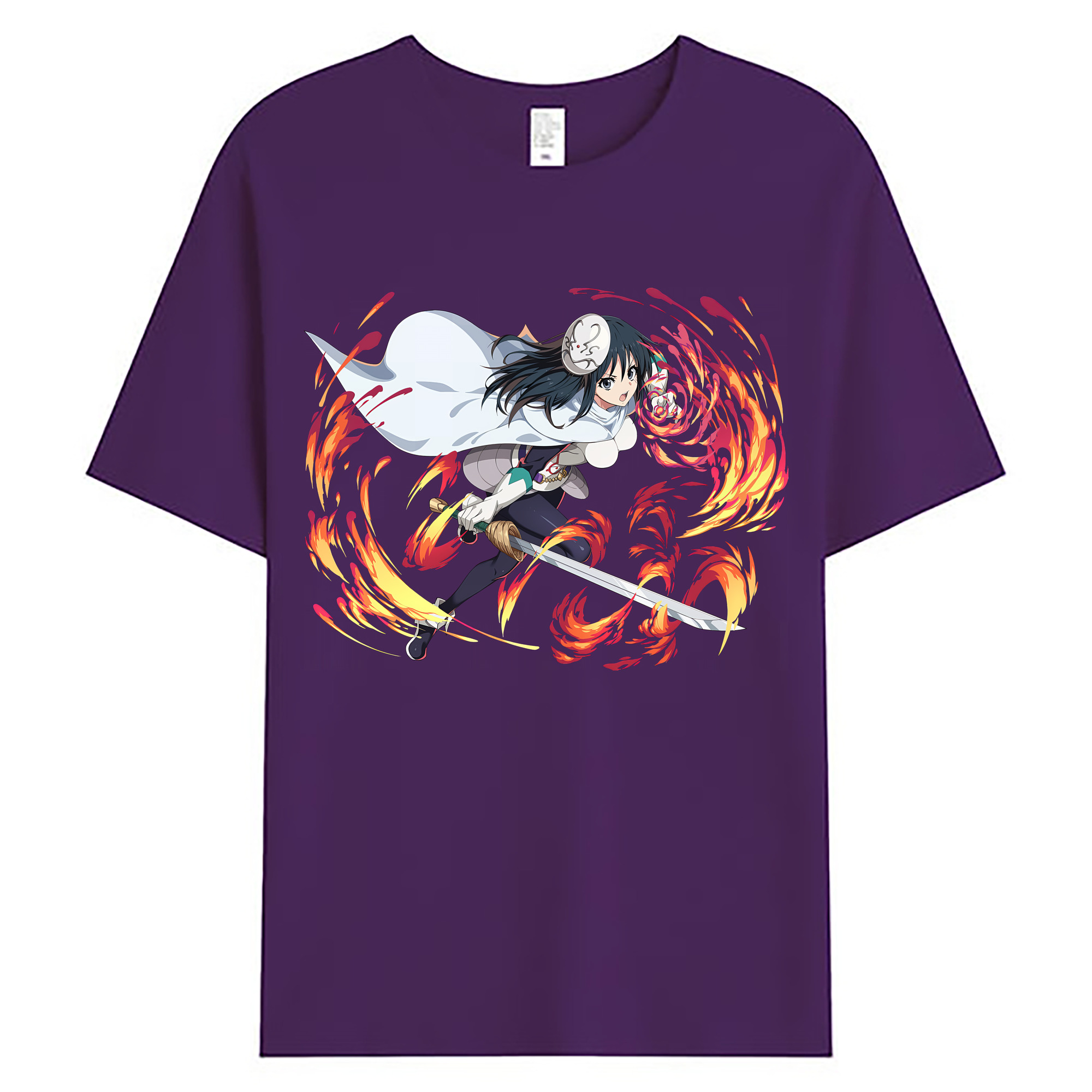 （画像用） 転スラ Regarding Reincarnated to Slime 綿100％ メンズ半袖Tシャツ｜肌触りやわらか＆通気性