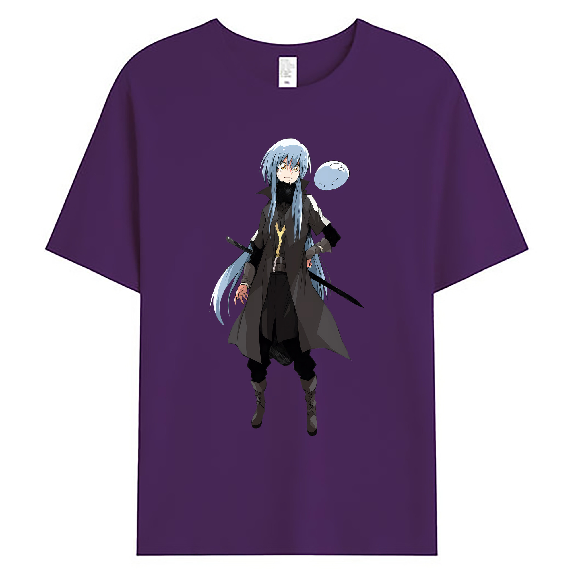 （画像用） 転スラ Regarding Reincarnated to Slime 綿100％ メンズ半袖Tシャツ｜肌触りやわらか＆通気性