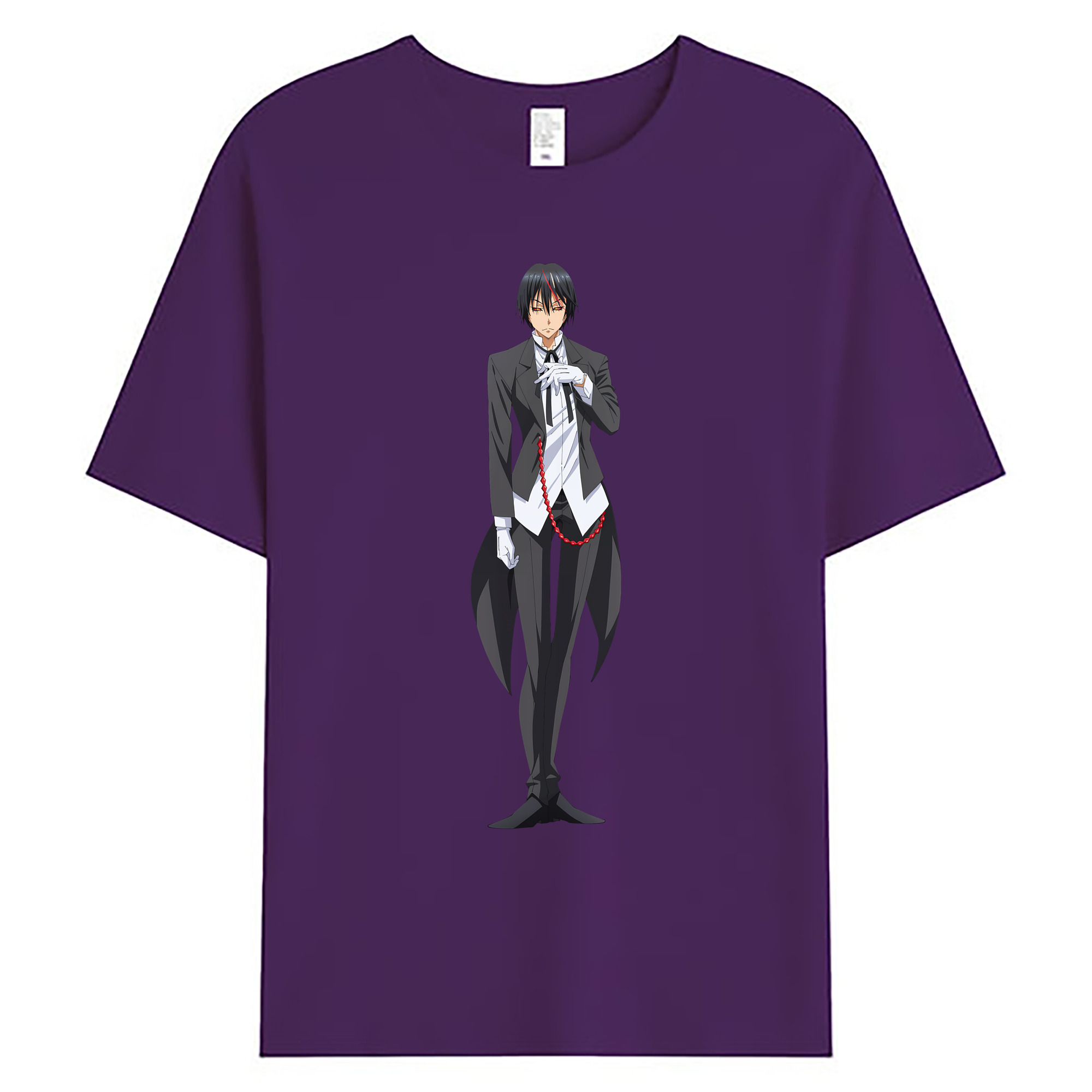 （画像用） 転スラ Regarding Reincarnated to Slime 綿100％ メンズ半袖Tシャツ｜肌触りやわらか＆通気性
