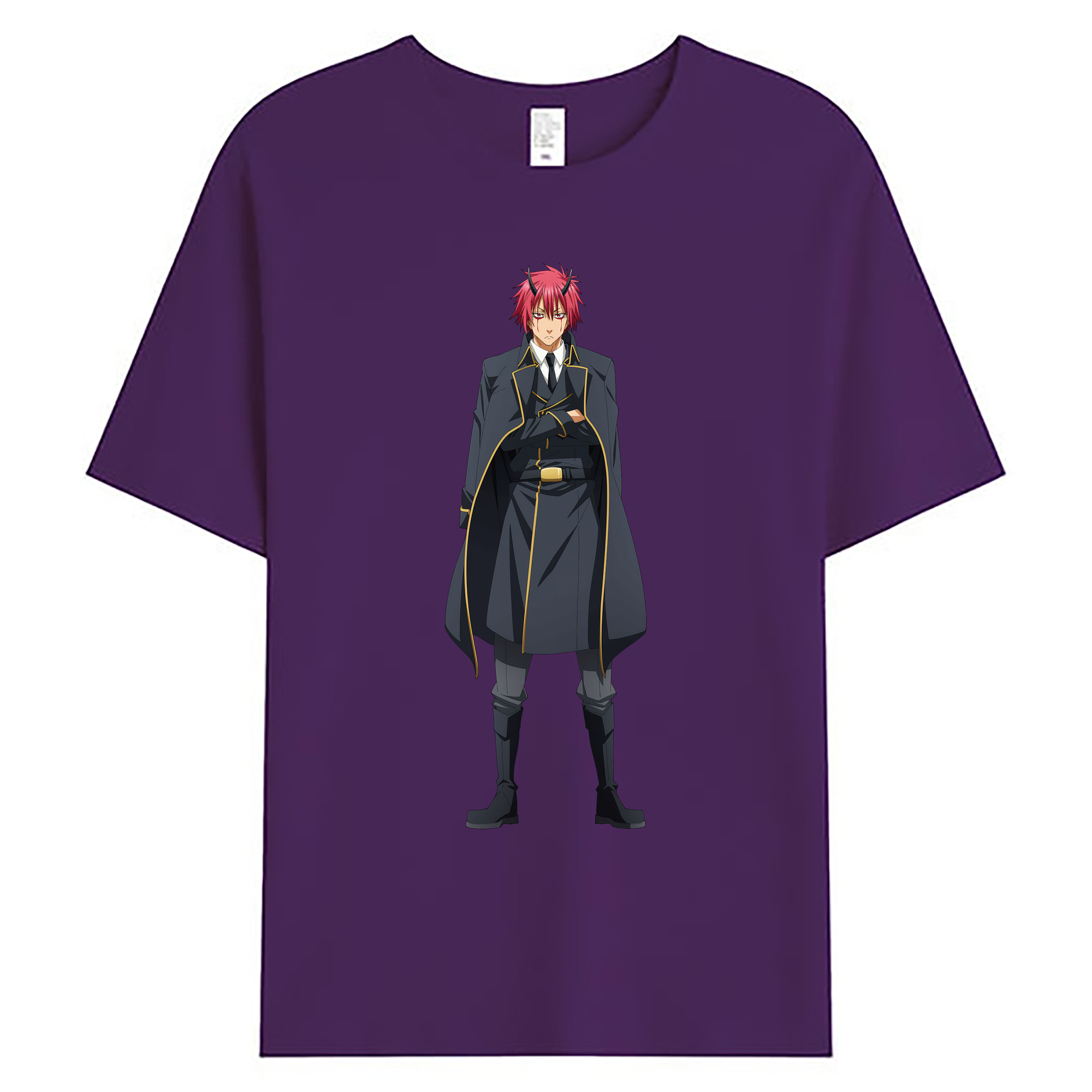（画像用） 転スラ Regarding Reincarnated to Slime 綿100％ メンズ半袖Tシャツ｜肌触りやわらか＆通気性