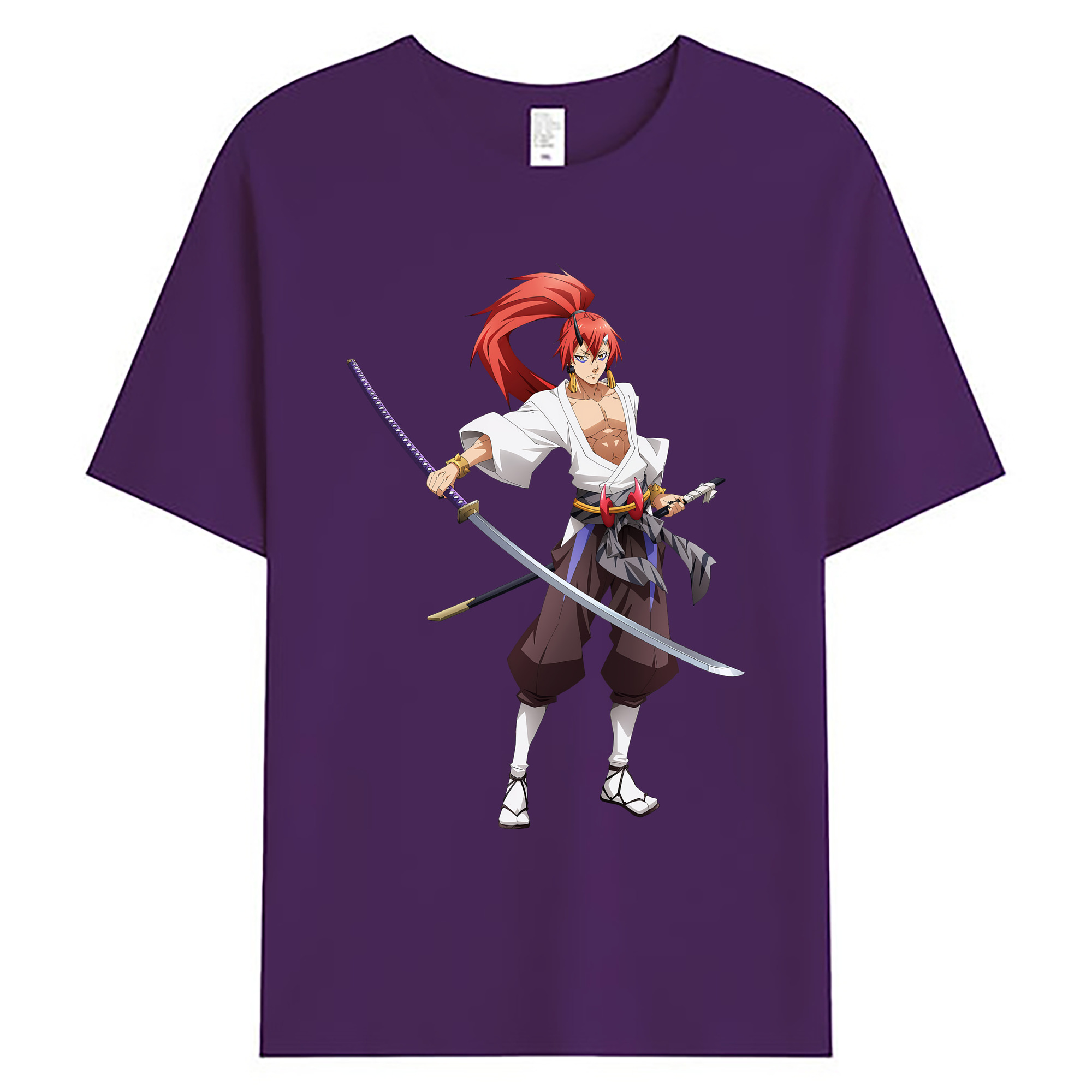 （画像用） 転スラ Regarding Reincarnated to Slime 綿100％ メンズ半袖Tシャツ｜肌触りやわらか＆通気性