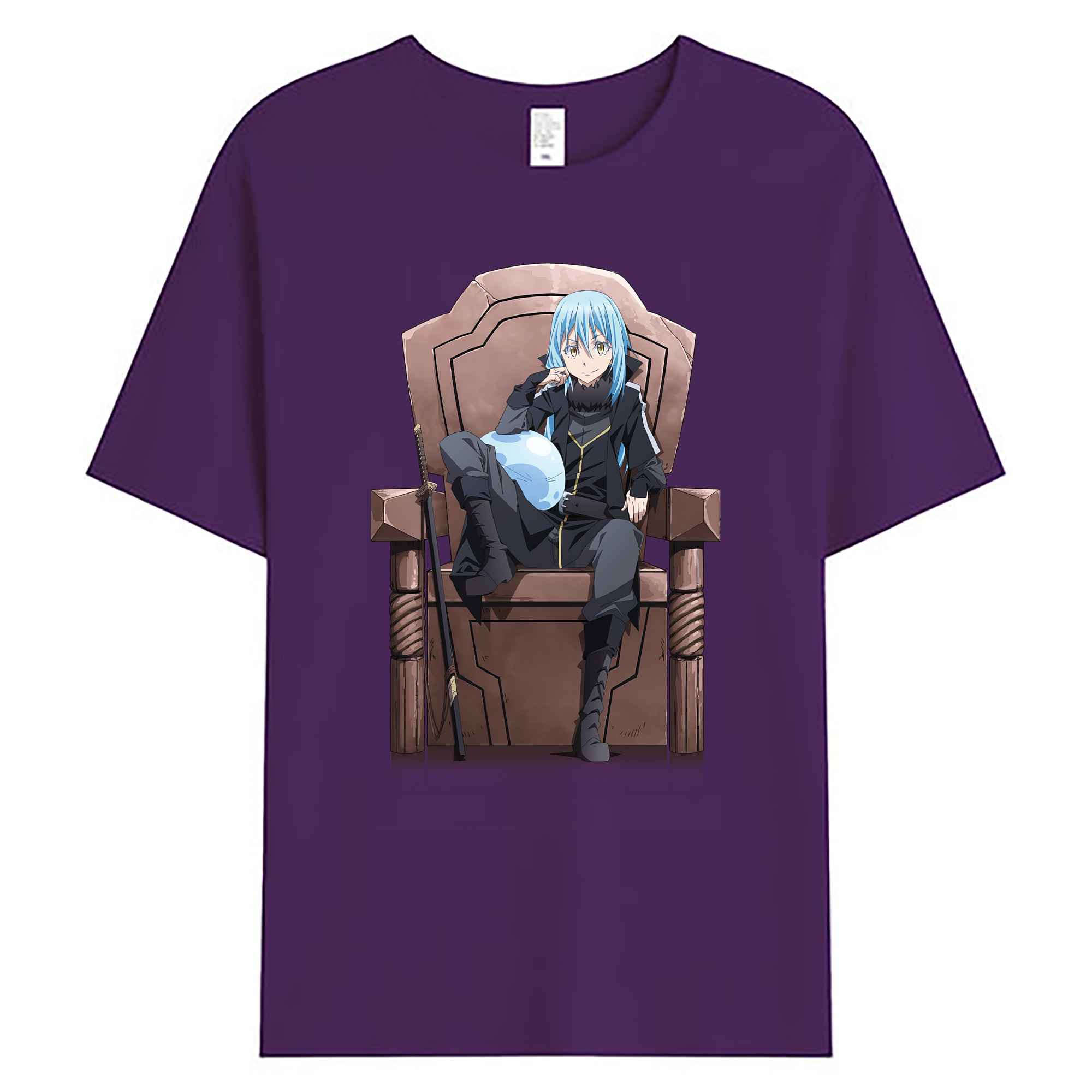 （画像用） 転スラ Regarding Reincarnated to Slime 綿100％ メンズ半袖Tシャツ｜肌触りやわらか＆通気性