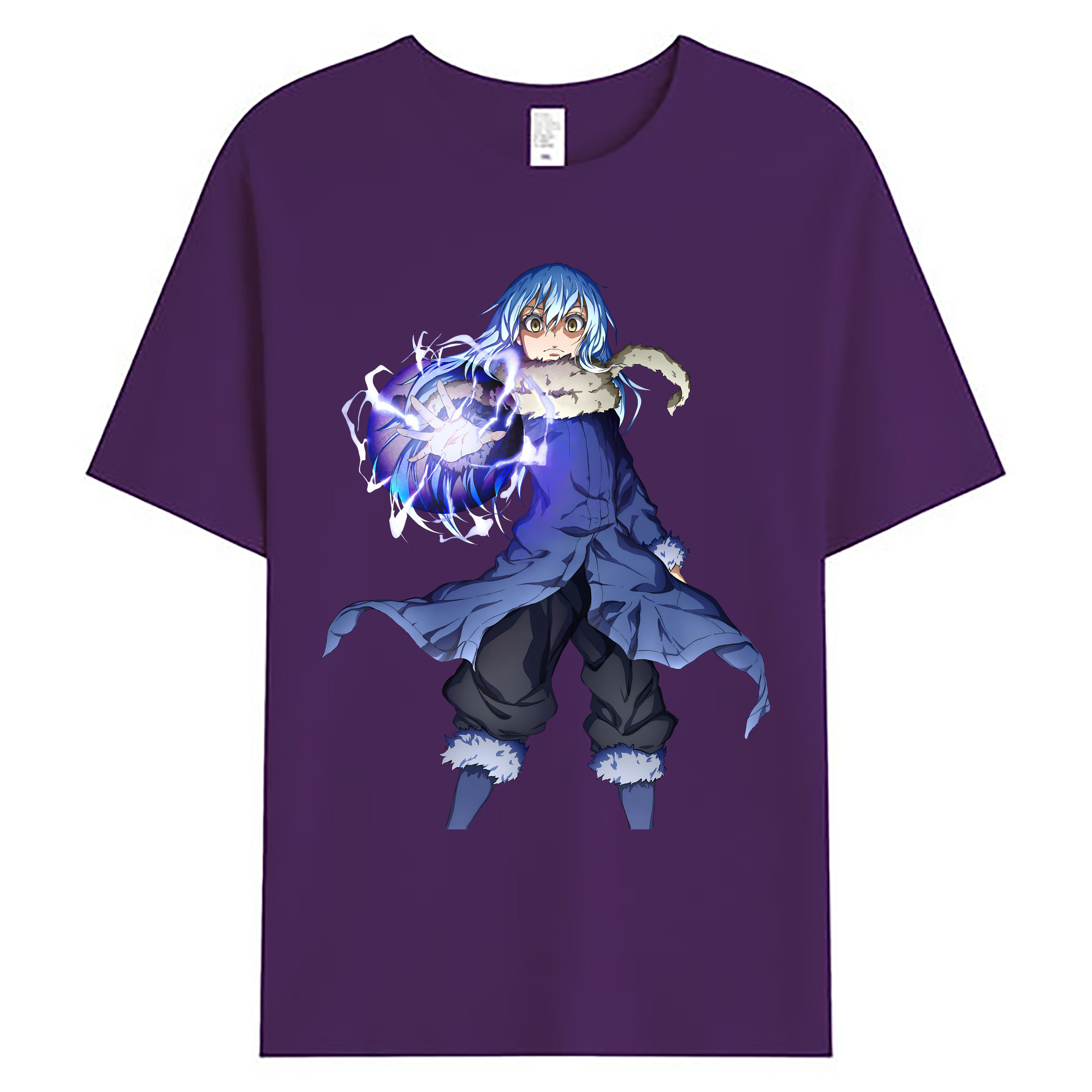 （画像用） 転スラ Regarding Reincarnated to Slime 綿100％ メンズ半袖Tシャツ｜肌触りやわらか＆通気性