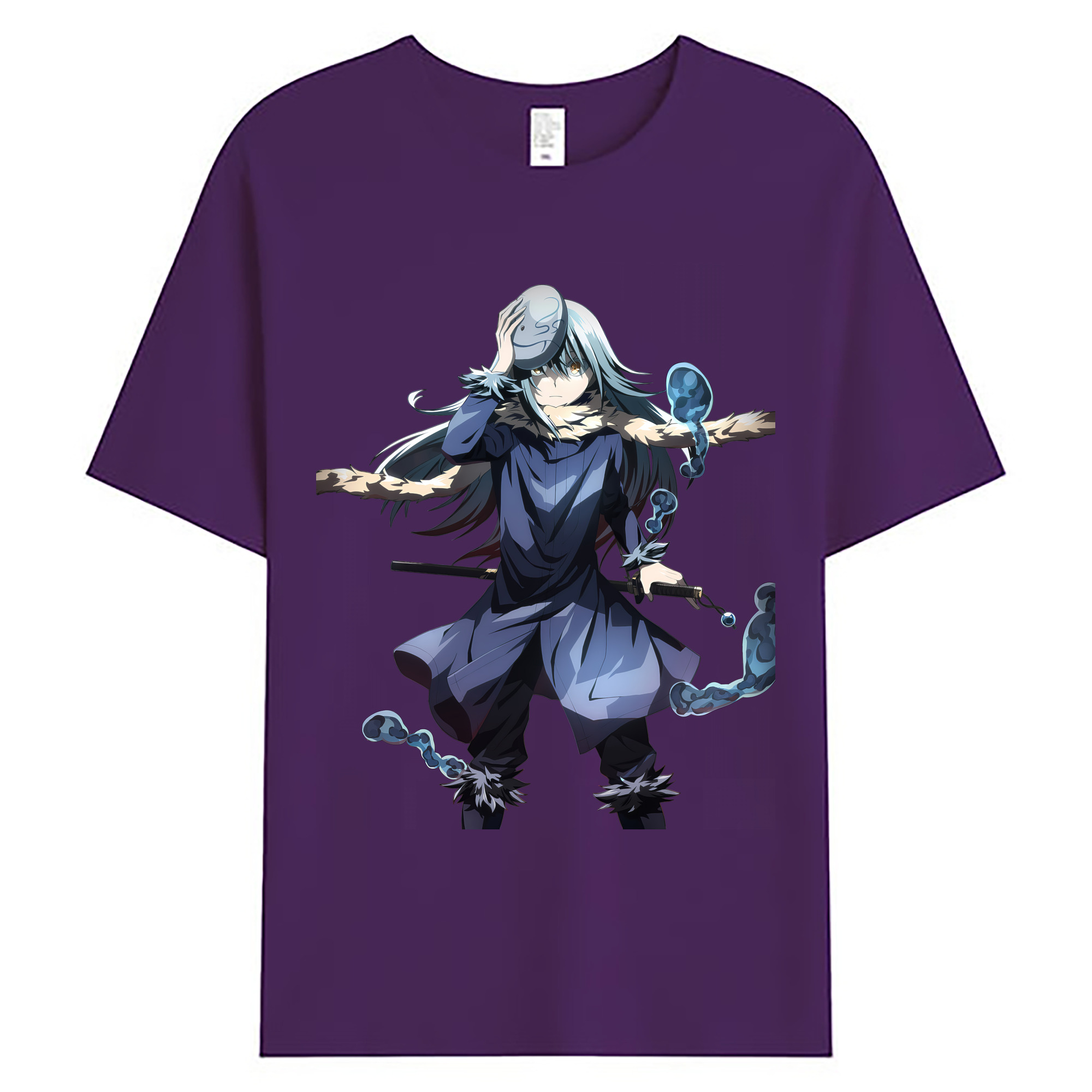 （画像用） 転スラ Regarding Reincarnated to Slime 綿100％ メンズ半袖Tシャツ｜肌触りやわらか＆通気性