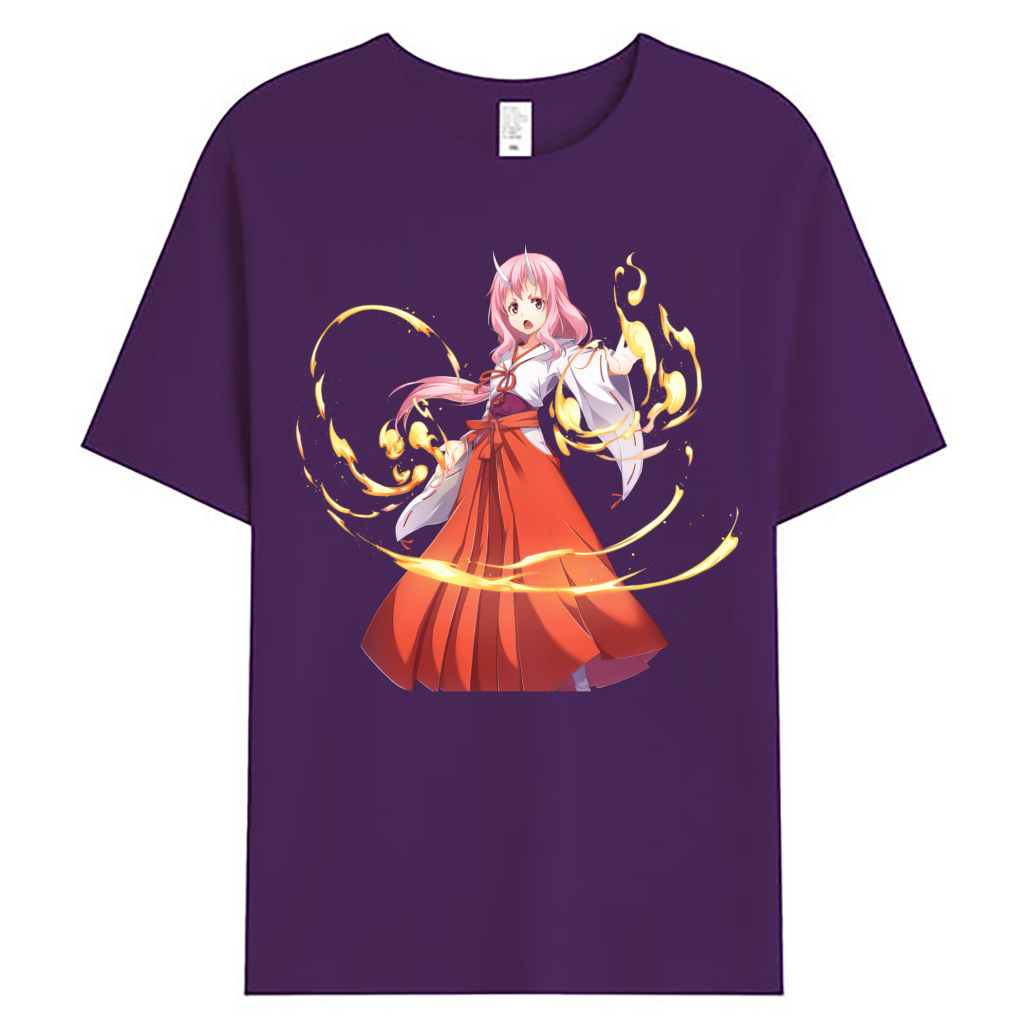 （画像用） 転スラ Regarding Reincarnated to Slime 綿100％ メンズ半袖Tシャツ｜肌触りやわらか＆通気性