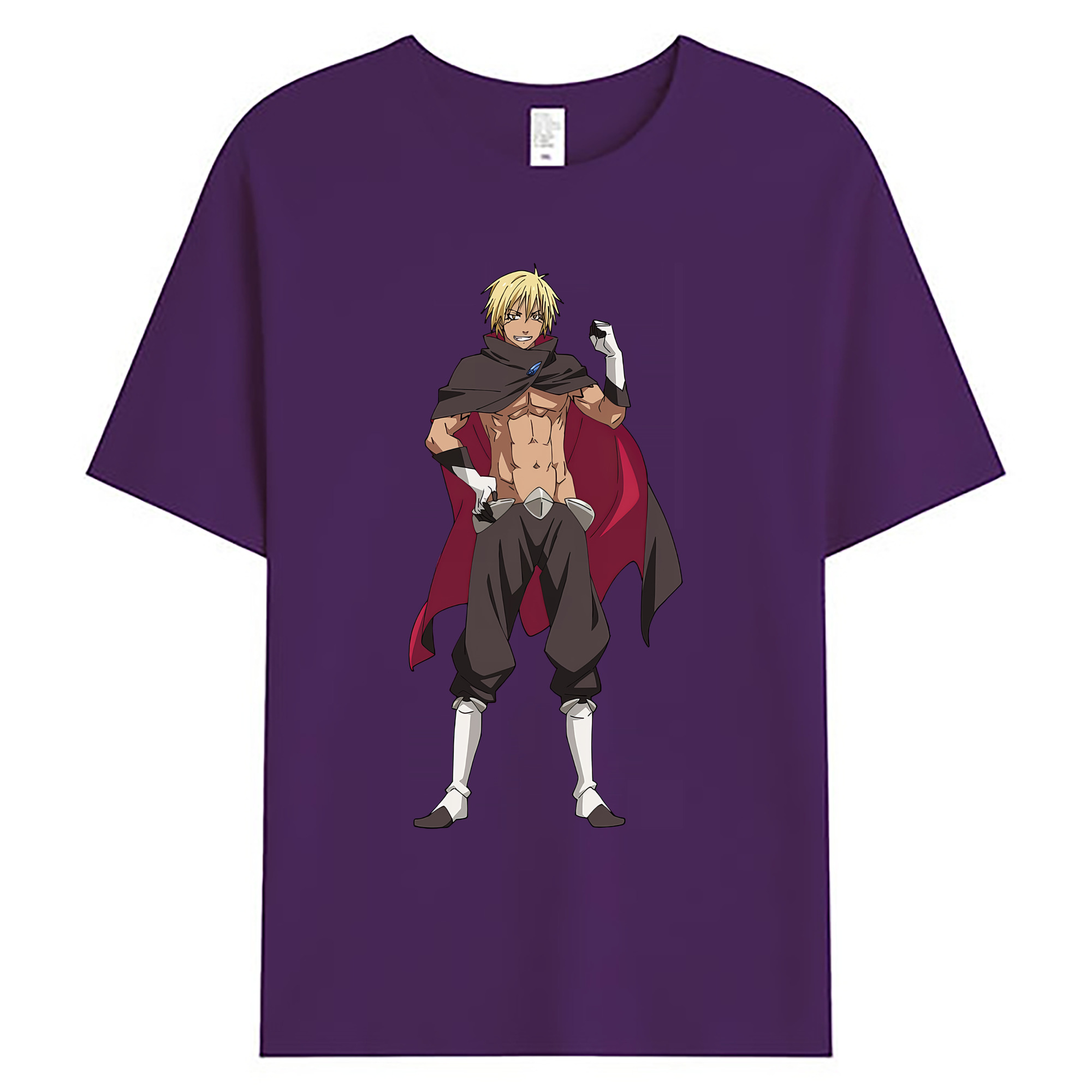 （画像用） 転スラ Regarding Reincarnated to Slime 綿100％ メンズ半袖Tシャツ｜肌触りやわらか＆通気性