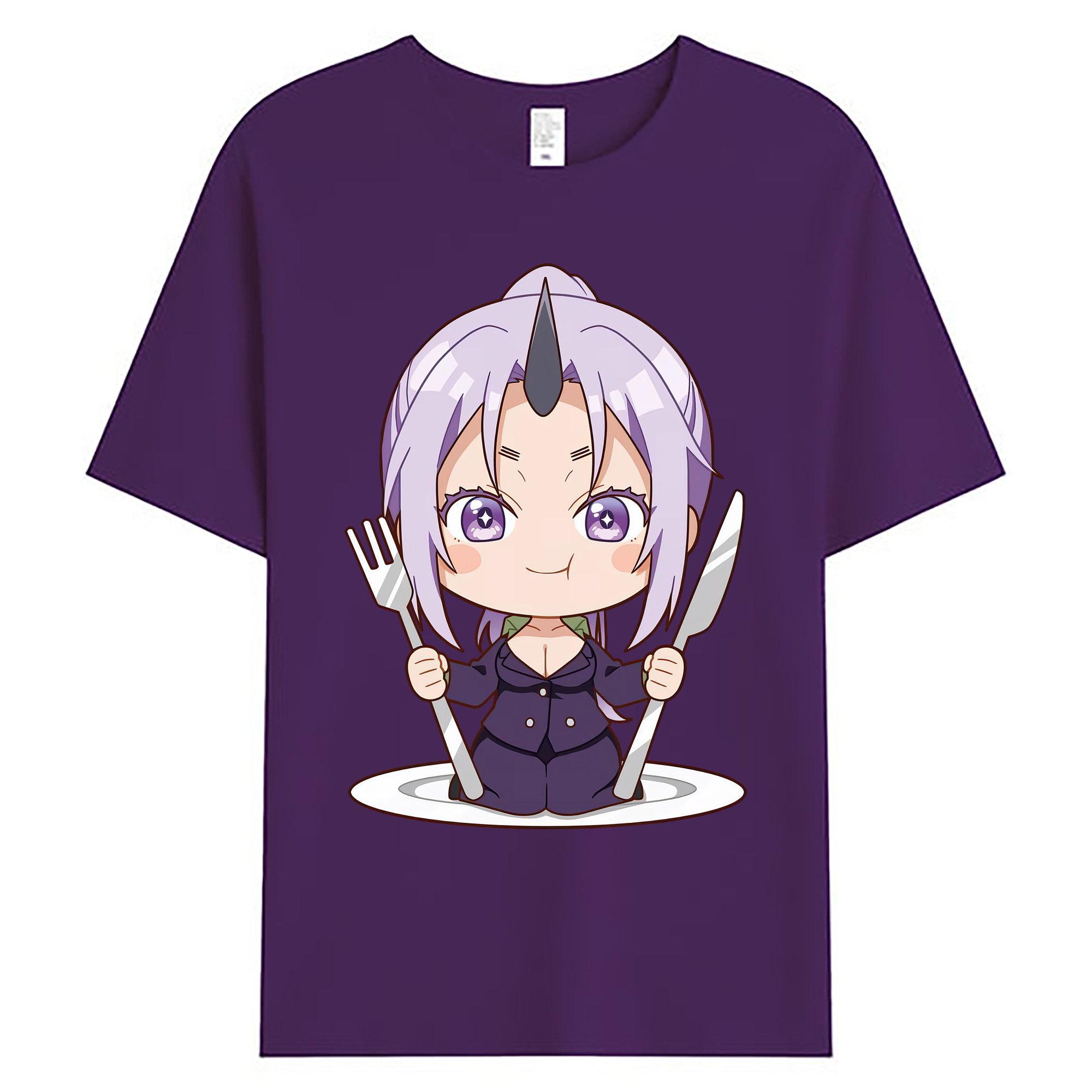 （画像用） 転スラ Regarding Reincarnated to Slime 綿100％ メンズ半袖Tシャツ｜肌触りやわらか＆通気性