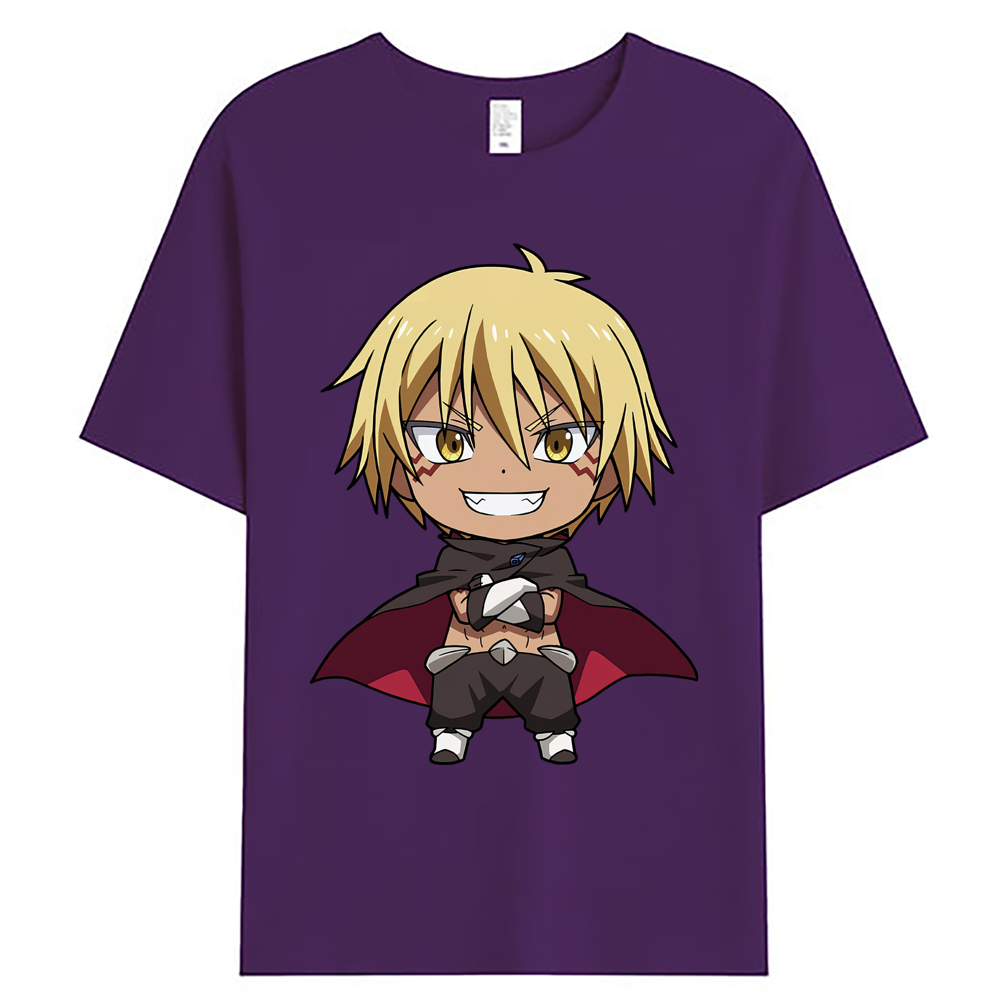 （画像用） 転スラ Regarding Reincarnated to Slime 綿100％ メンズ半袖Tシャツ｜肌触りやわらか＆通気性