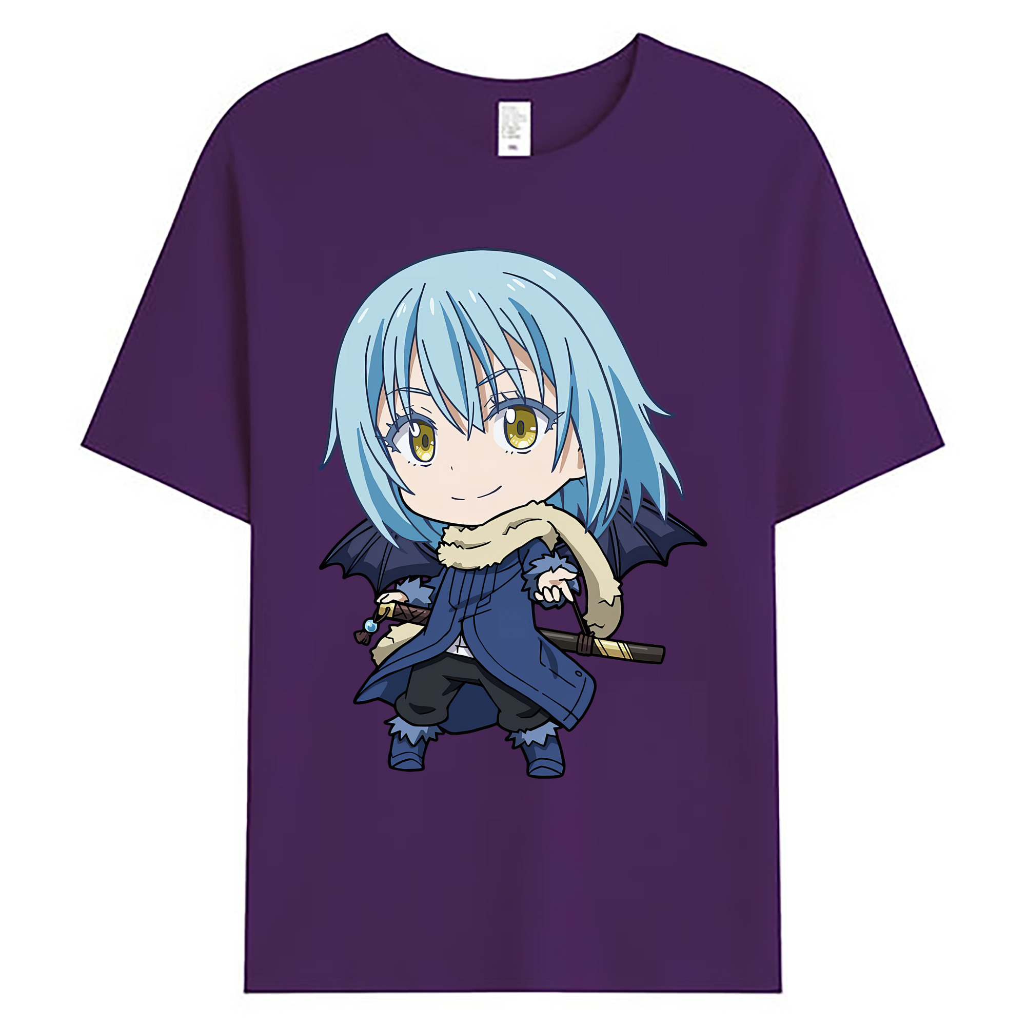 （画像用） 転スラ Regarding Reincarnated to Slime 綿100％ メンズ半袖Tシャツ｜肌触りやわらか＆通気性