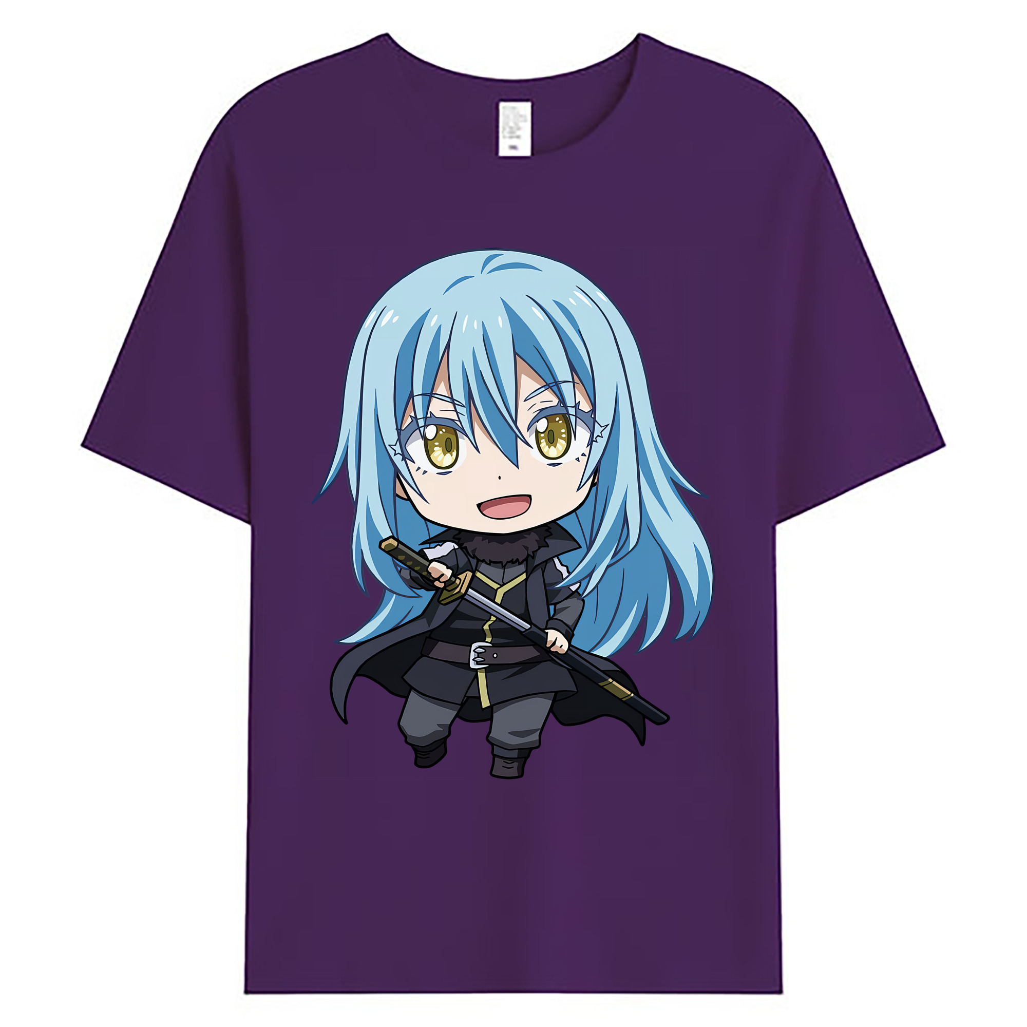 （画像用） 転スラ Regarding Reincarnated to Slime 綿100％ メンズ半袖Tシャツ｜肌触りやわらか＆通気性