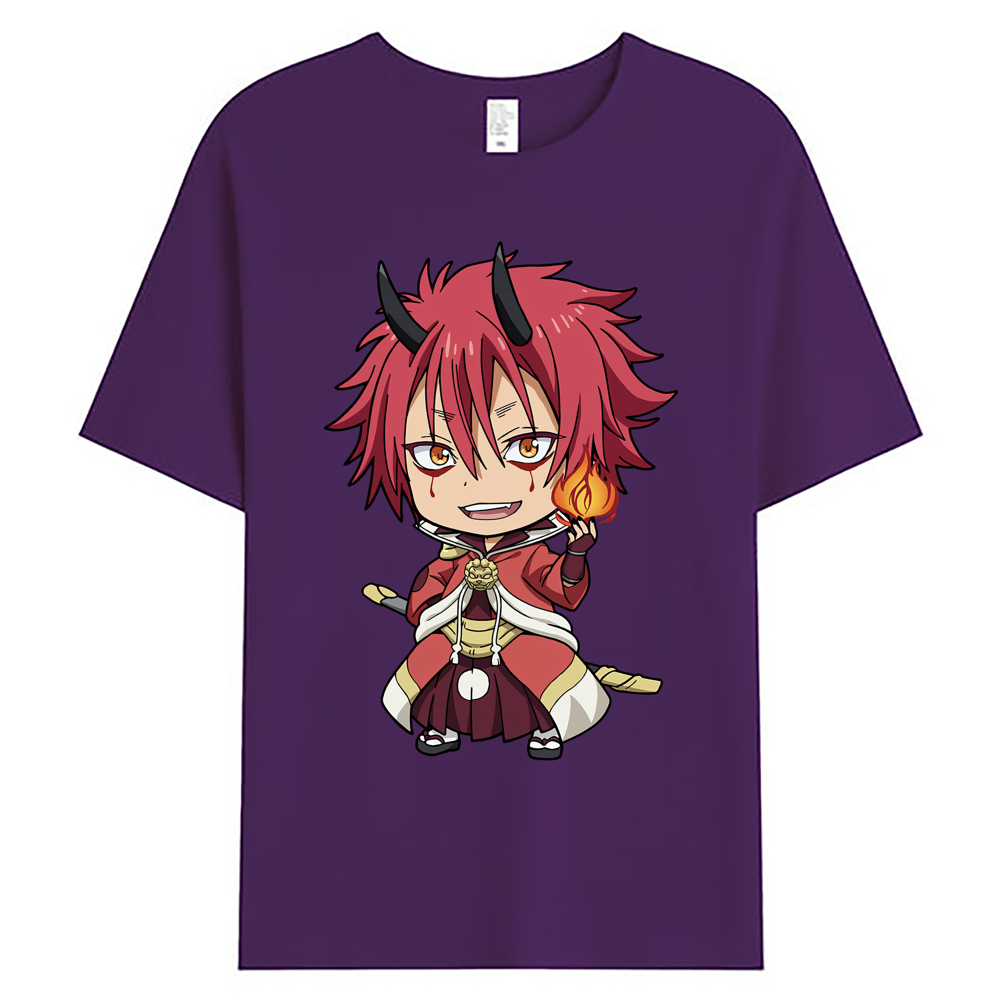 （画像用） 転スラ Regarding Reincarnated to Slime 綿100％ メンズ半袖Tシャツ｜肌触りやわらか＆通気性