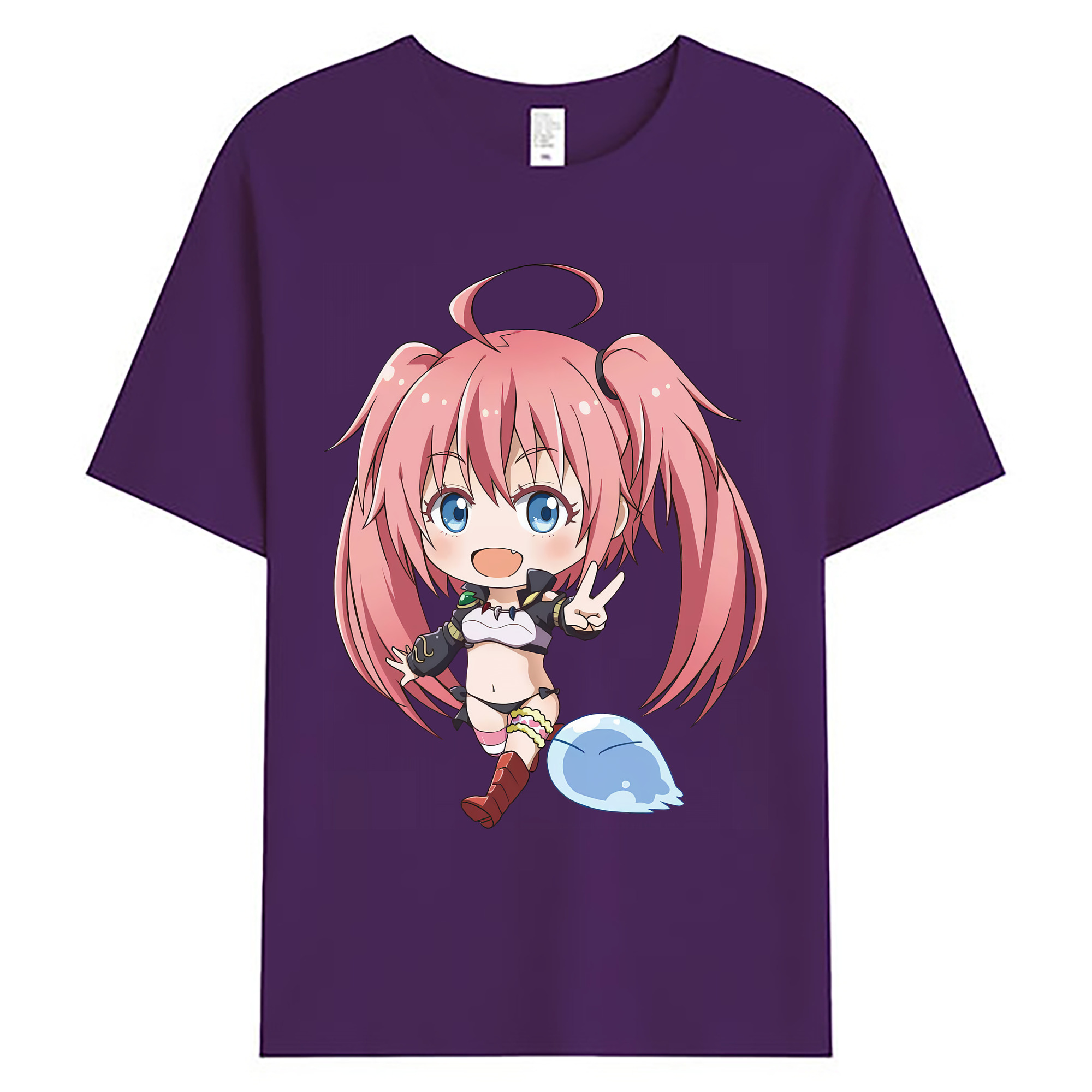 （画像用） 転スラ Regarding Reincarnated to Slime 綿100％ メンズ半袖Tシャツ｜肌触りやわらか＆通気性