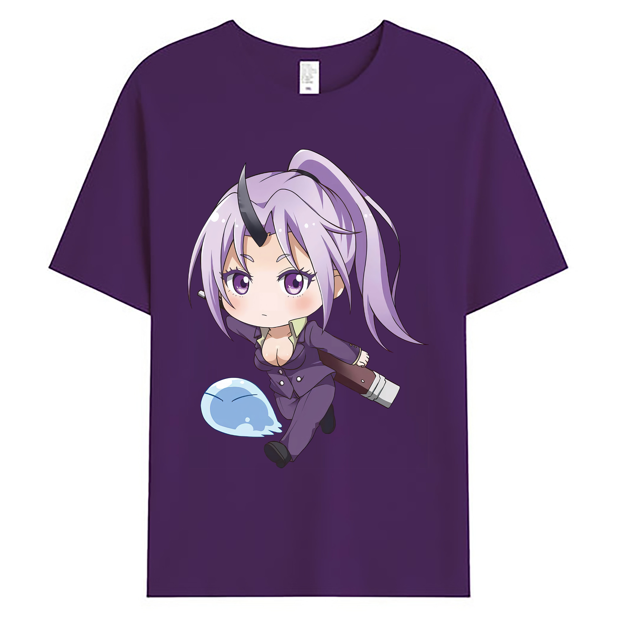 （画像用） 転スラ Regarding Reincarnated to Slime 綿100％ メンズ半袖Tシャツ｜肌触りやわらか＆通気性