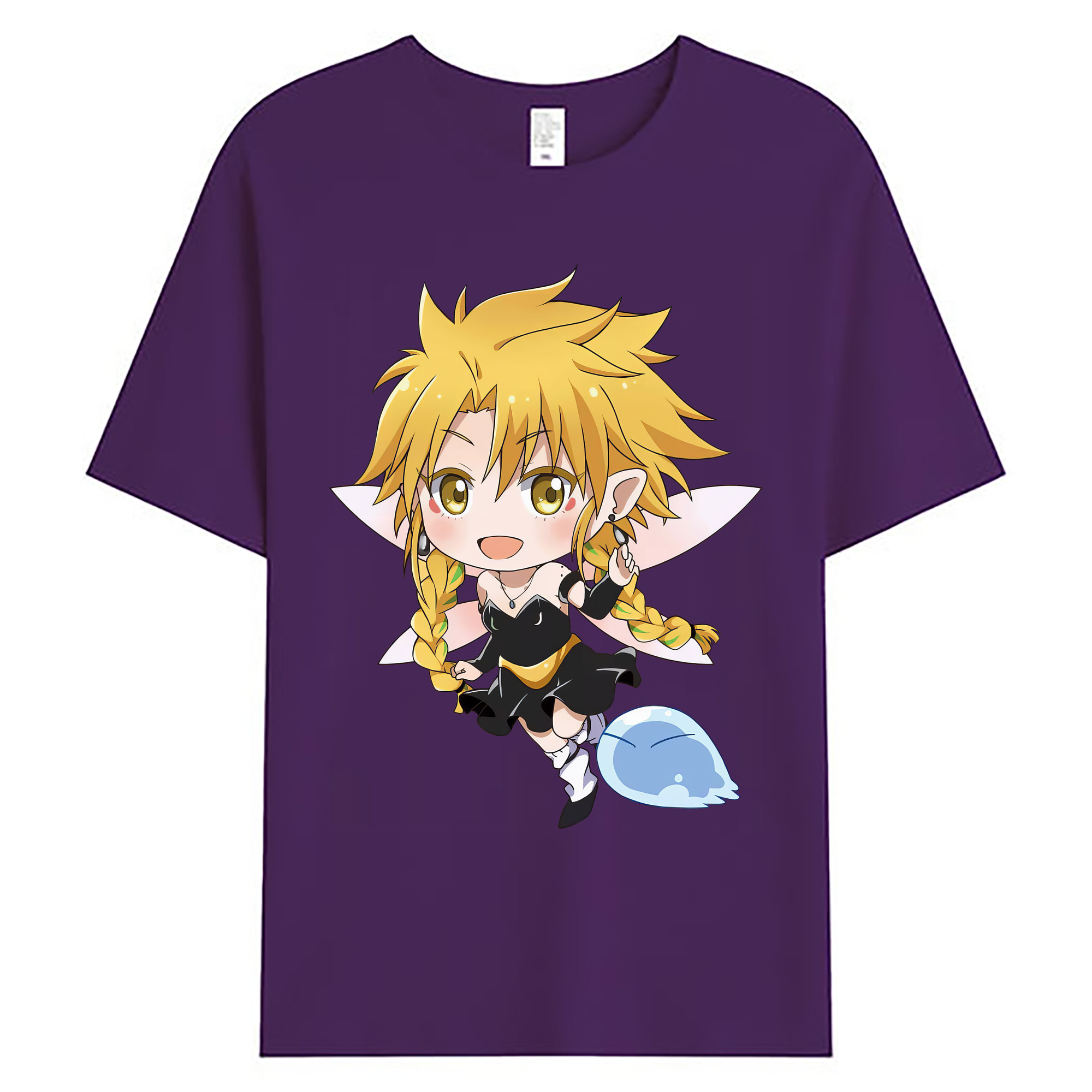 （画像用） 転スラ Regarding Reincarnated to Slime 綿100％ メンズ半袖Tシャツ｜肌触りやわらか＆通気性