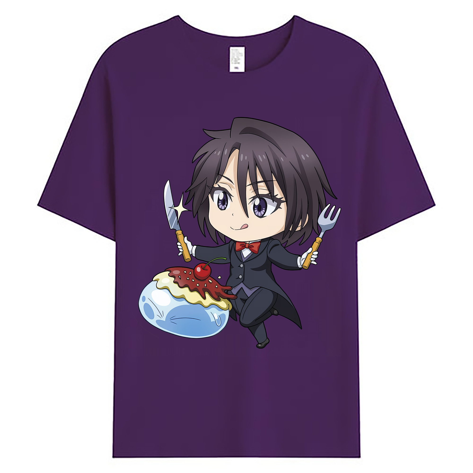 （画像用） 転スラ Regarding Reincarnated to Slime 綿100％ メンズ半袖Tシャツ｜肌触りやわらか＆通気性