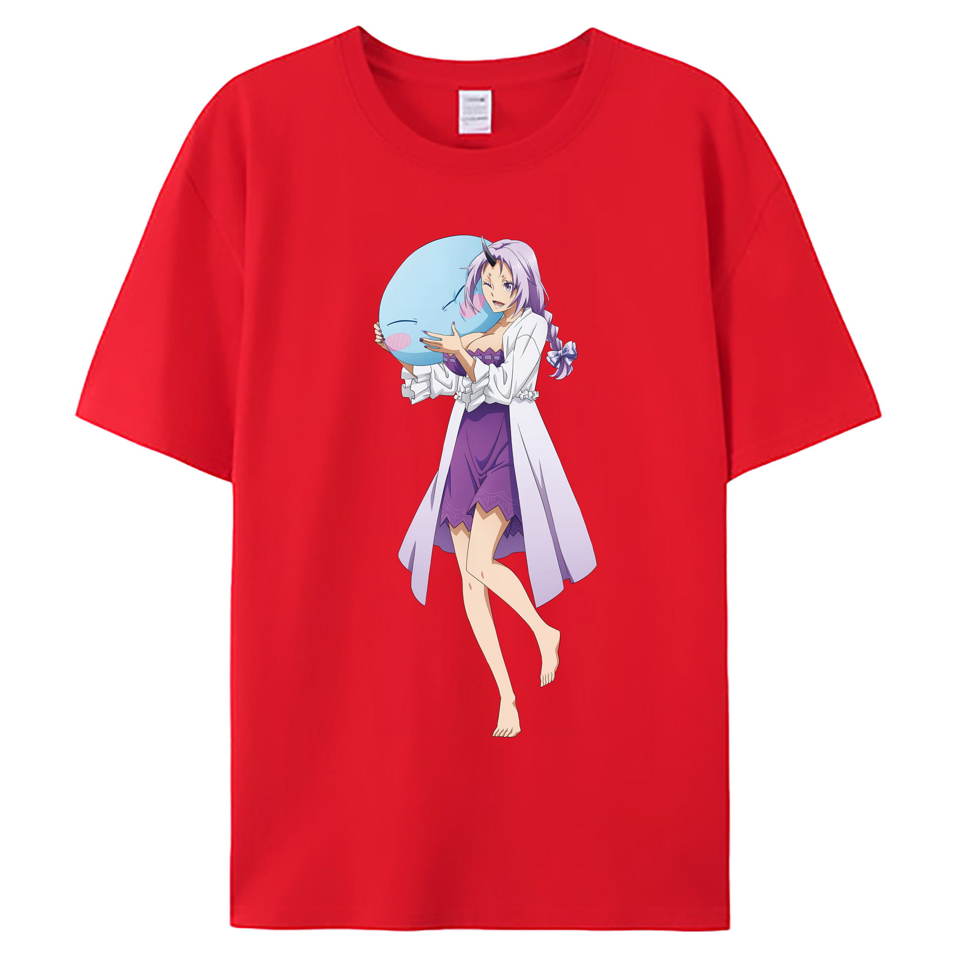 （画像用） 転スラ Regarding Reincarnated to Slime 綿100％ メンズ半袖Tシャツ｜肌触りやわらか＆通気性