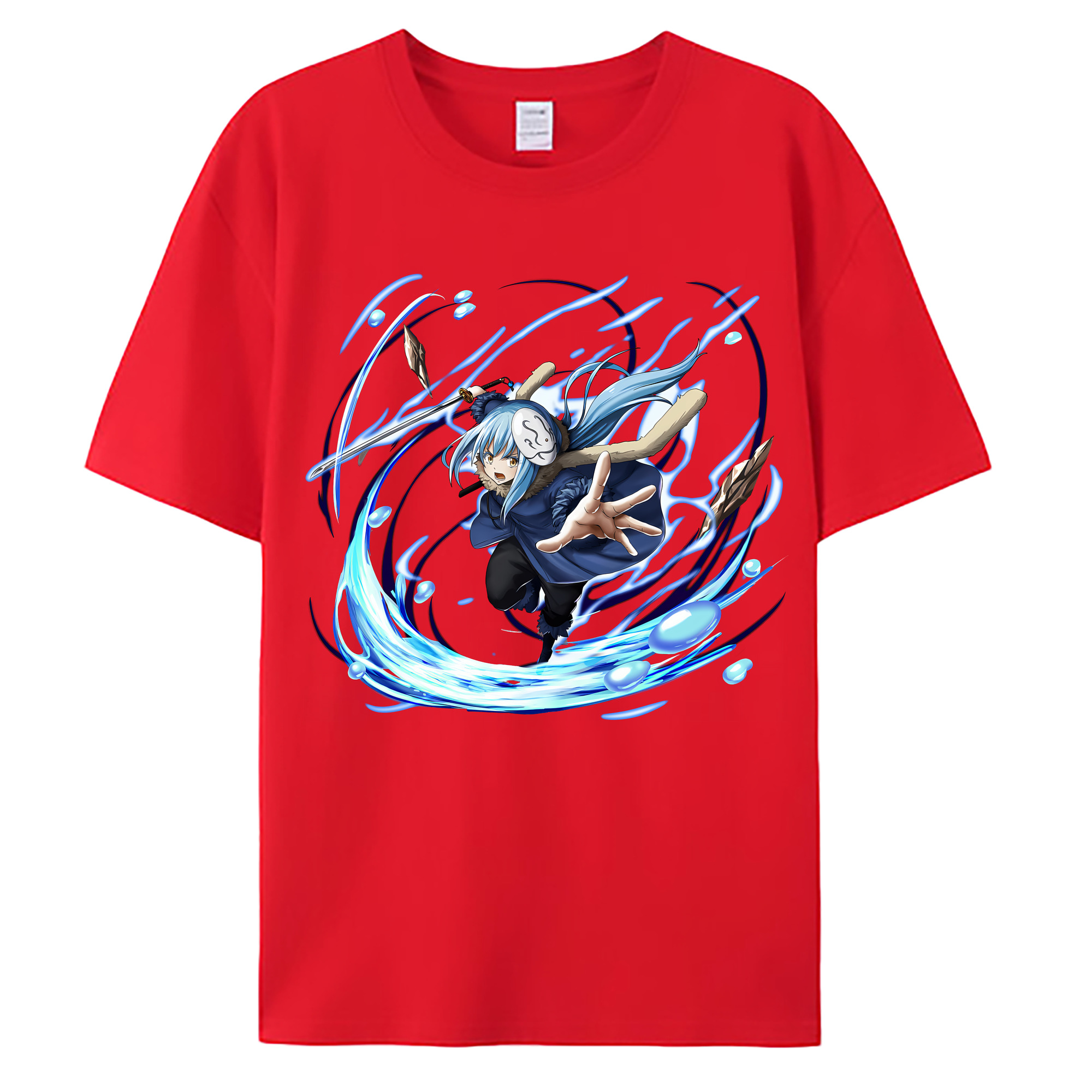 （画像用） 転スラ Regarding Reincarnated to Slime 綿100％ メンズ半袖Tシャツ｜肌触りやわらか＆通気性