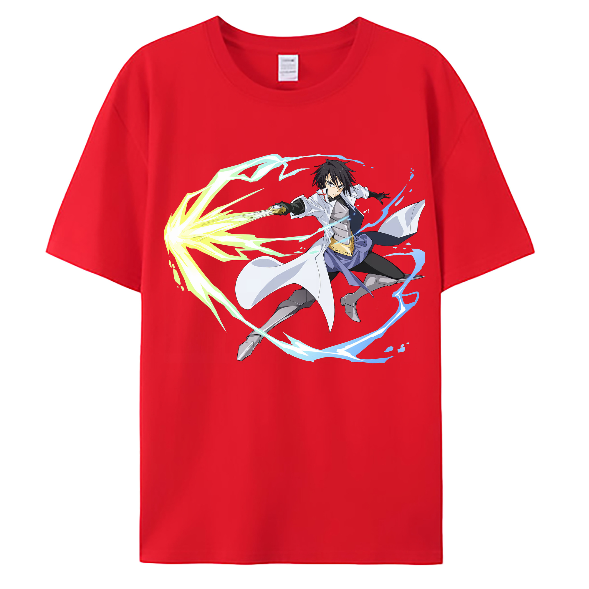（画像用） 転スラ Regarding Reincarnated to Slime 綿100％ メンズ半袖Tシャツ｜肌触りやわらか＆通気性