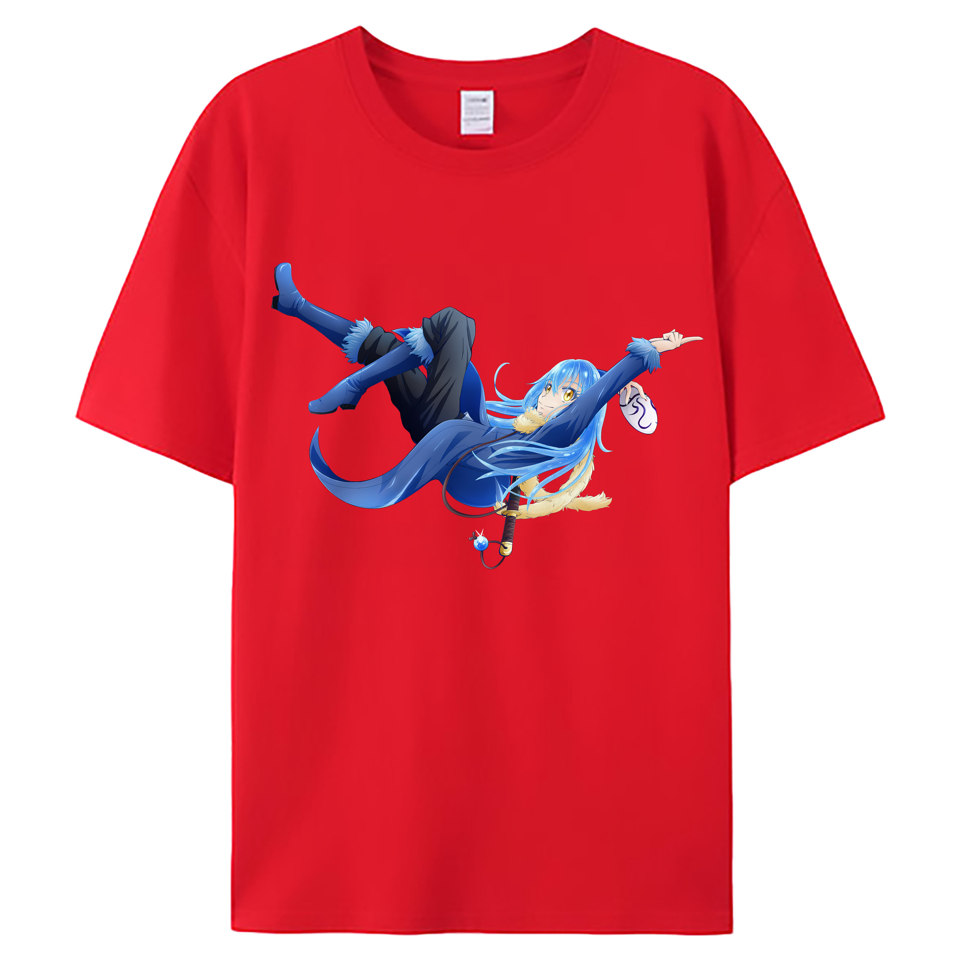（画像用） 転スラ Regarding Reincarnated to Slime 綿100％ メンズ半袖Tシャツ｜肌触りやわらか＆通気性