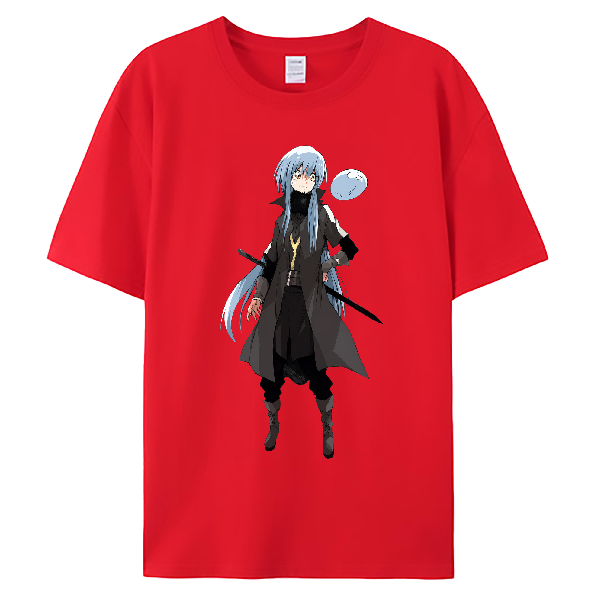 （画像用） 転スラ Regarding Reincarnated to Slime 綿100％ メンズ半袖Tシャツ｜肌触りやわらか＆通気性