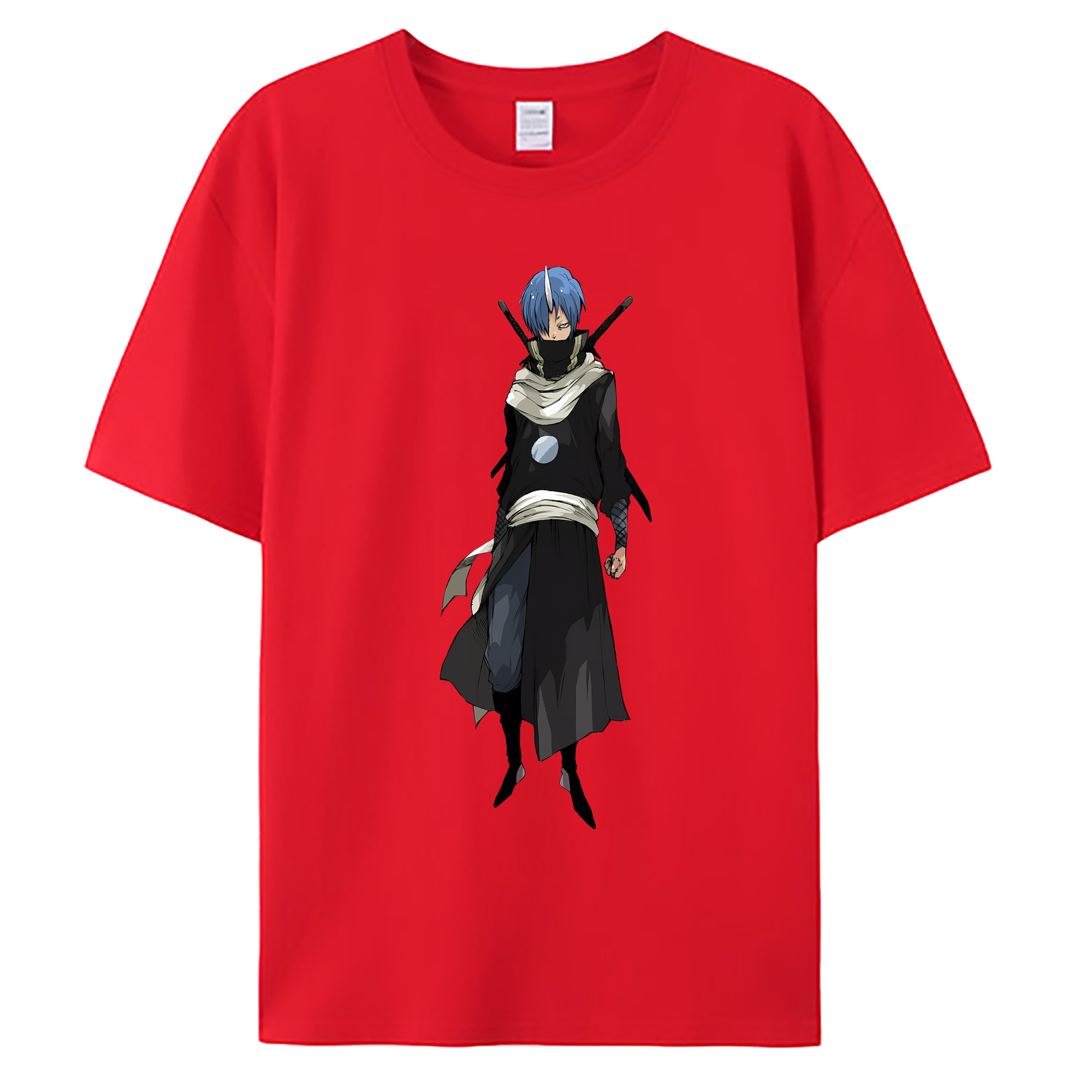 （画像用） 転スラ Regarding Reincarnated to Slime 綿100％ メンズ半袖Tシャツ｜肌触りやわらか＆通気性