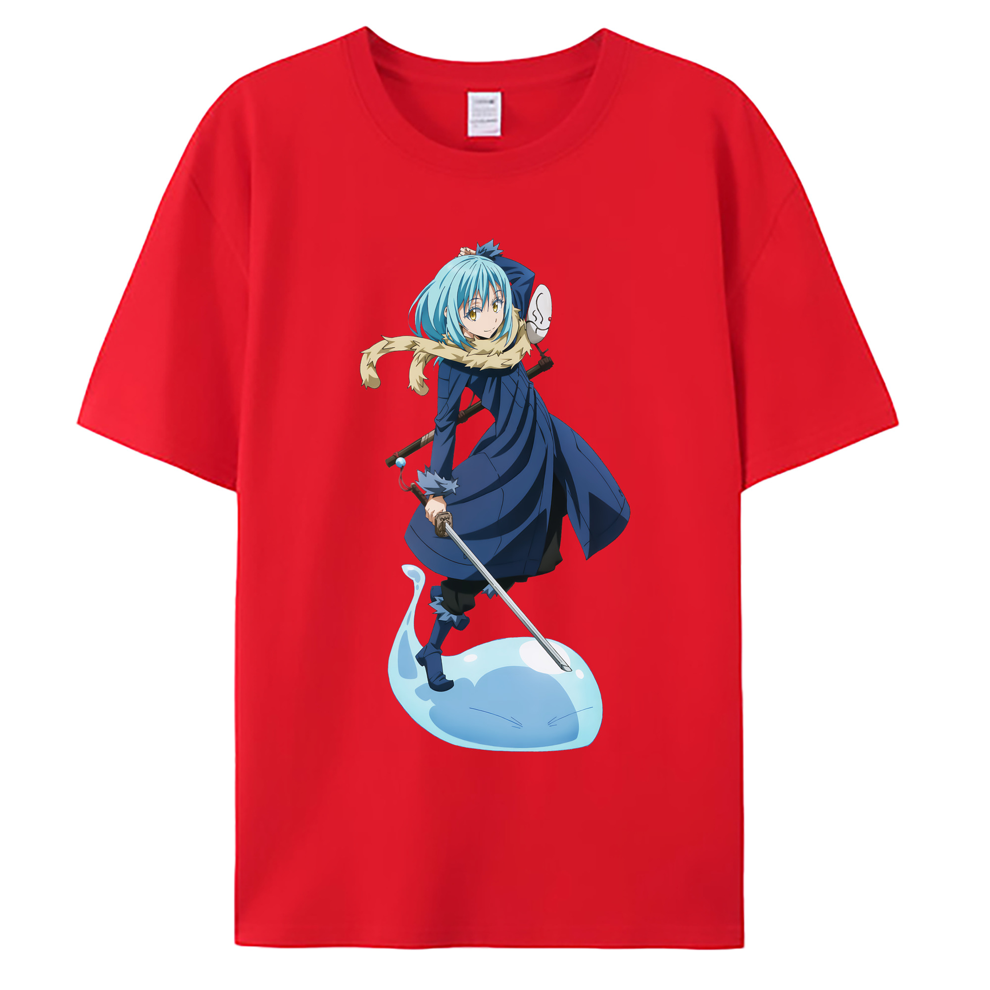 （画像用） 転スラ Regarding Reincarnated to Slime 綿100％ メンズ半袖Tシャツ｜肌触りやわらか＆通気性