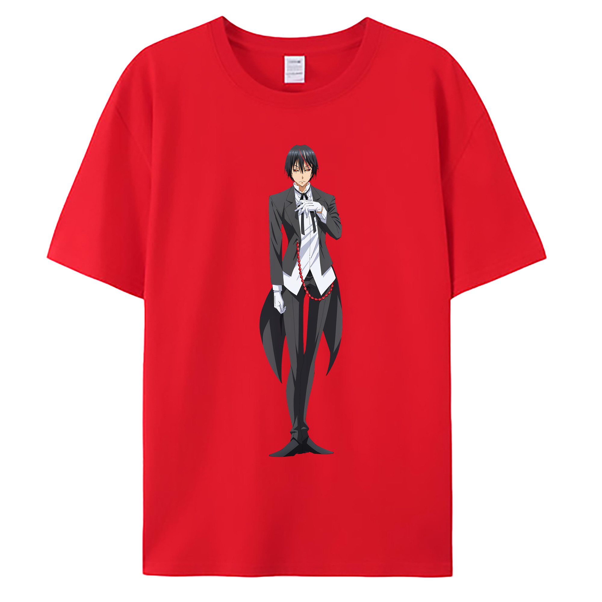 （画像用） 転スラ Regarding Reincarnated to Slime 綿100％ メンズ半袖Tシャツ｜肌触りやわらか＆通気性