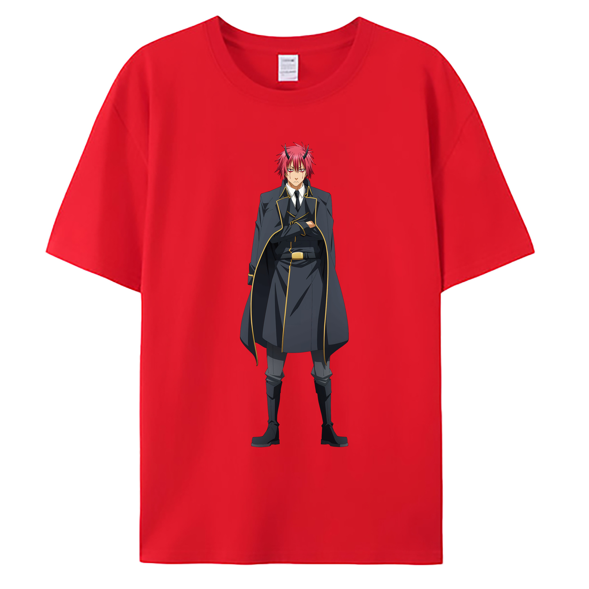 （画像用） 転スラ Regarding Reincarnated to Slime 綿100％ メンズ半袖Tシャツ｜肌触りやわらか＆通気性