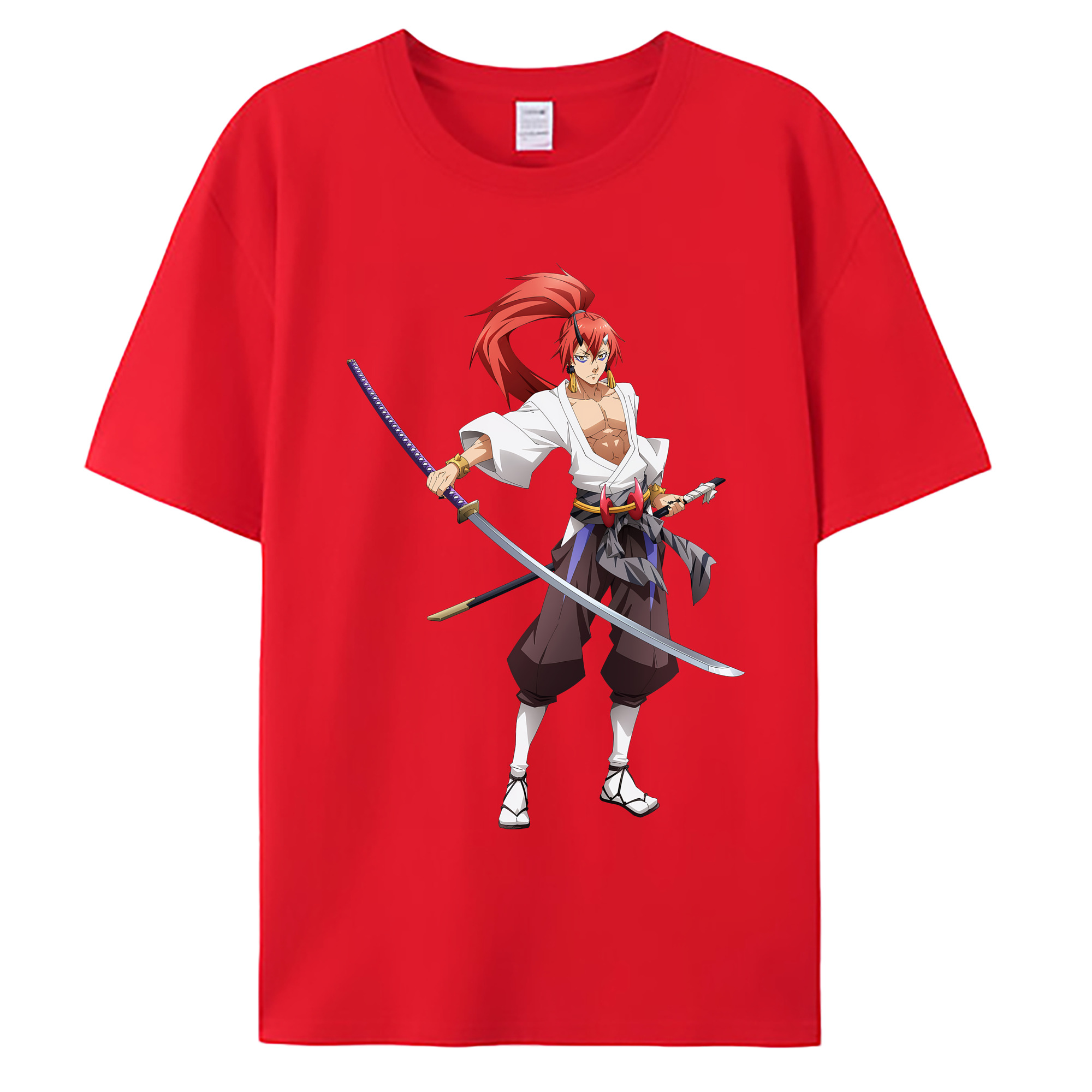 （画像用） 転スラ Regarding Reincarnated to Slime 綿100％ メンズ半袖Tシャツ｜肌触りやわらか＆通気性