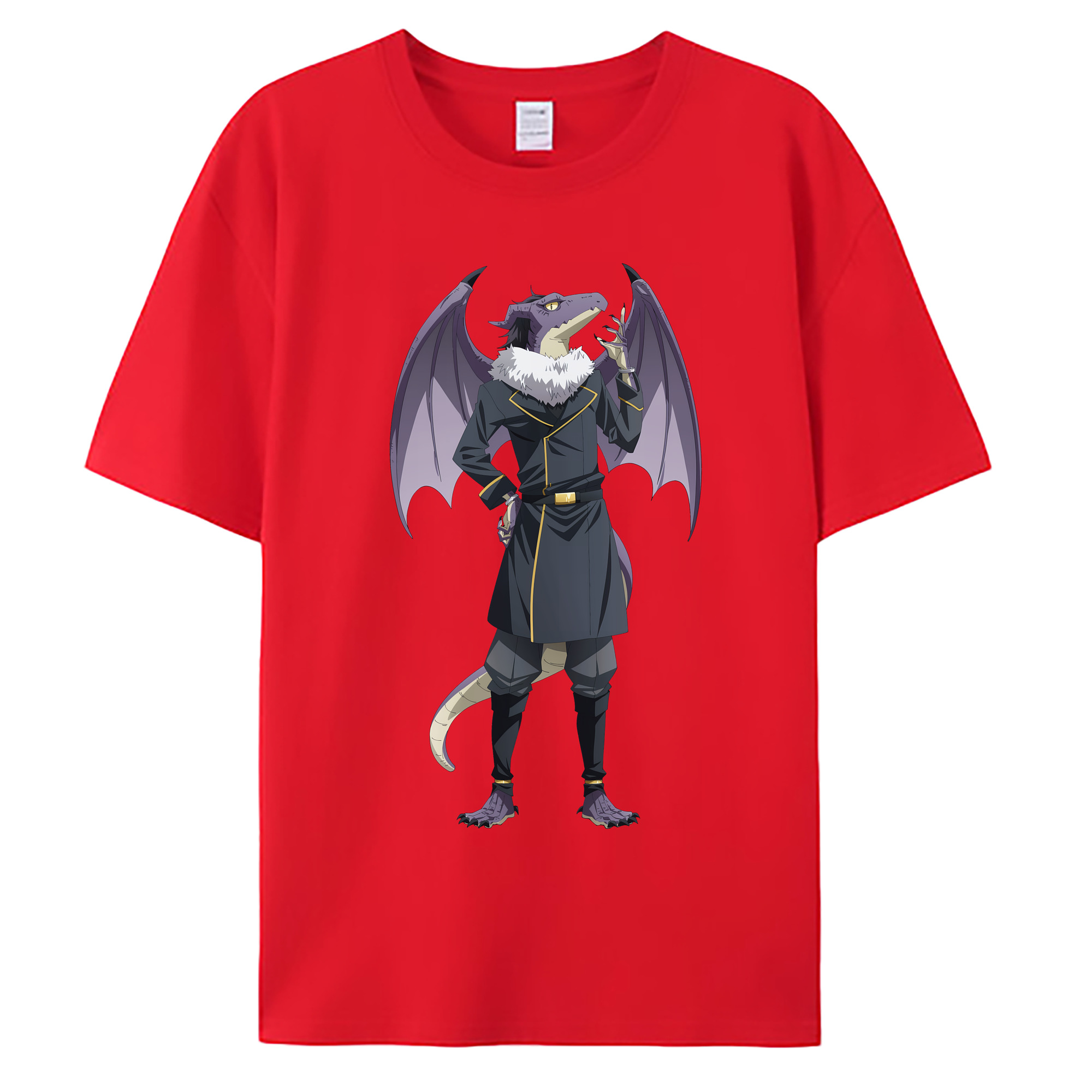 （画像用） 転スラ Regarding Reincarnated to Slime 綿100％ メンズ半袖Tシャツ｜肌触りやわらか＆通気性